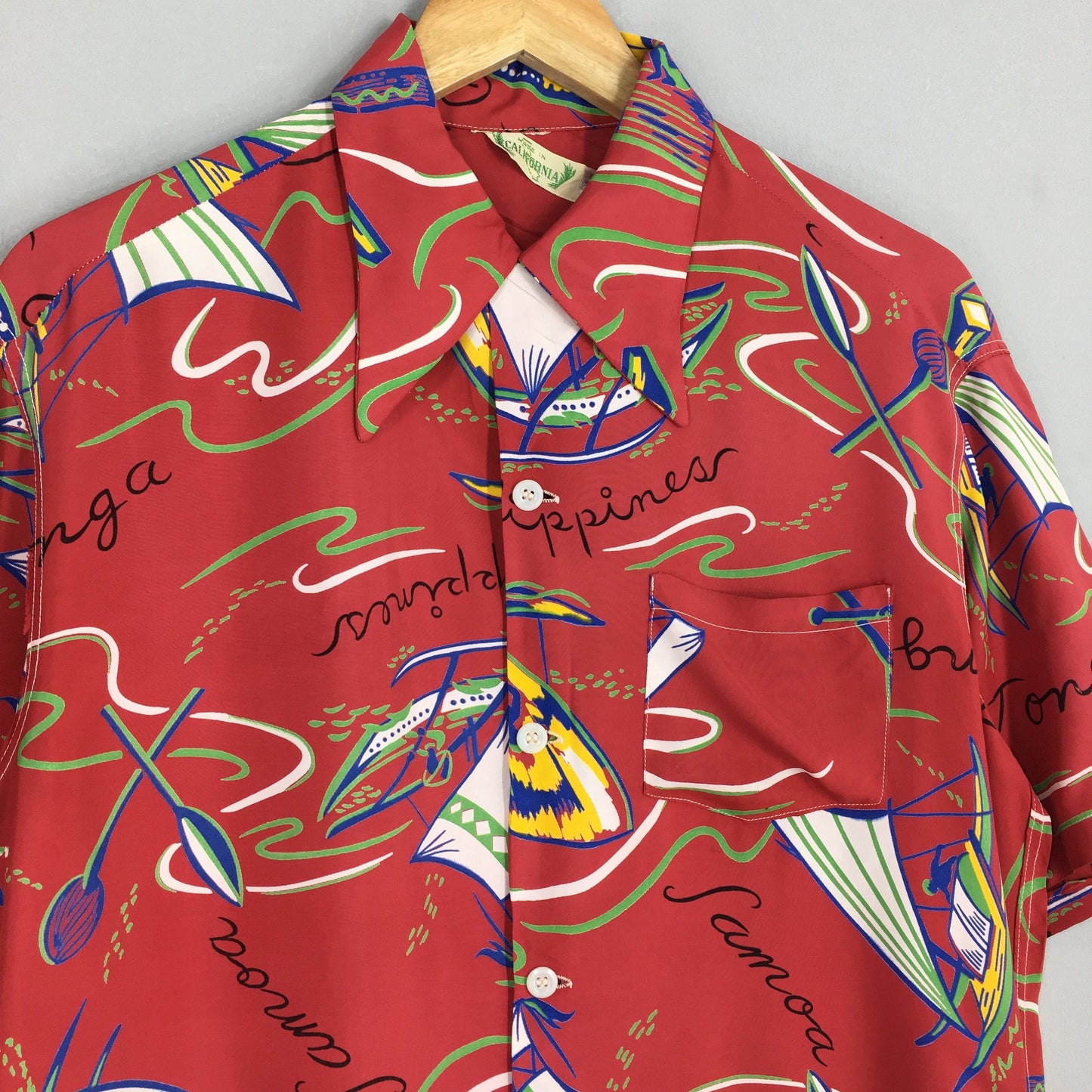 Aloha Hawaiian California Rayon Shirt Large