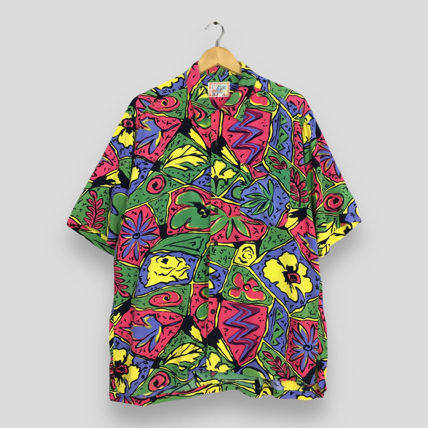 Hawaiian Abstract Rayon Shirt XLarge