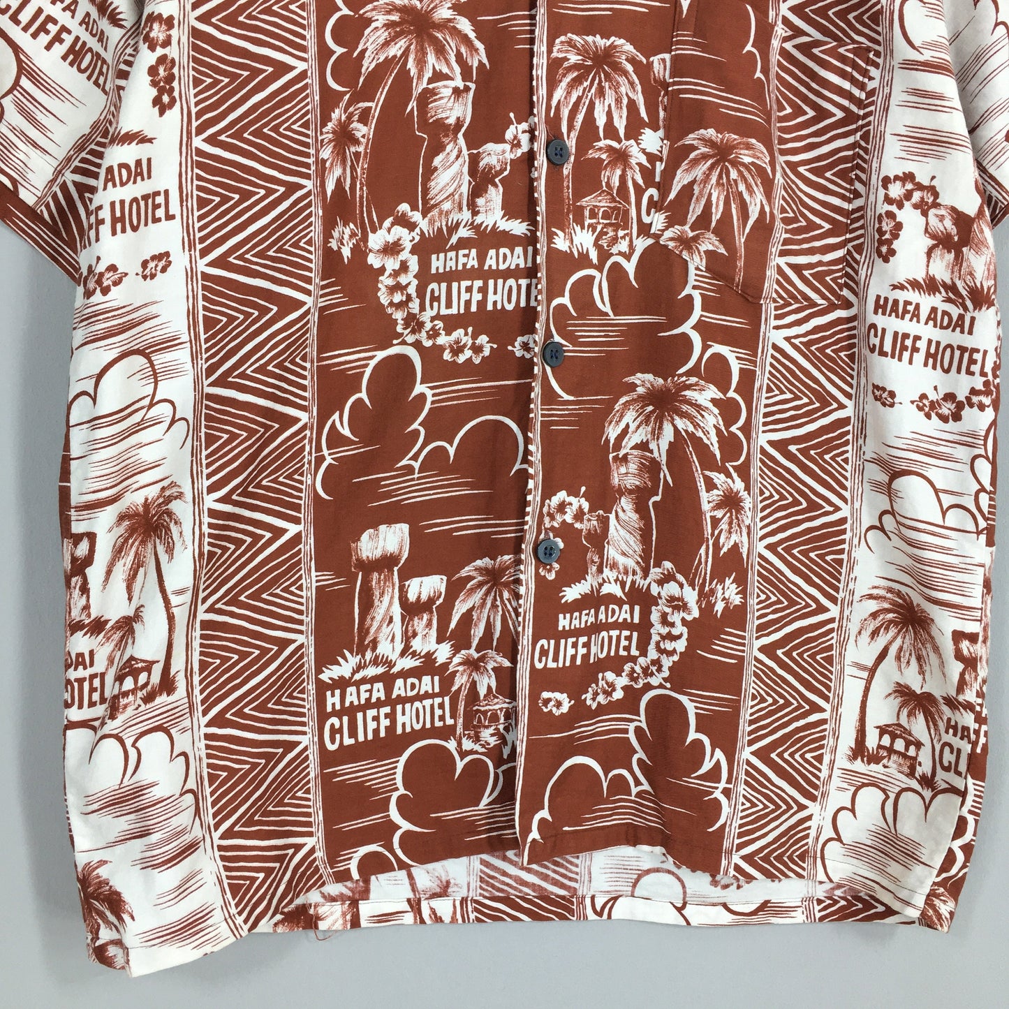 Vintage Hawaii Aloha Brown Shirts Medium