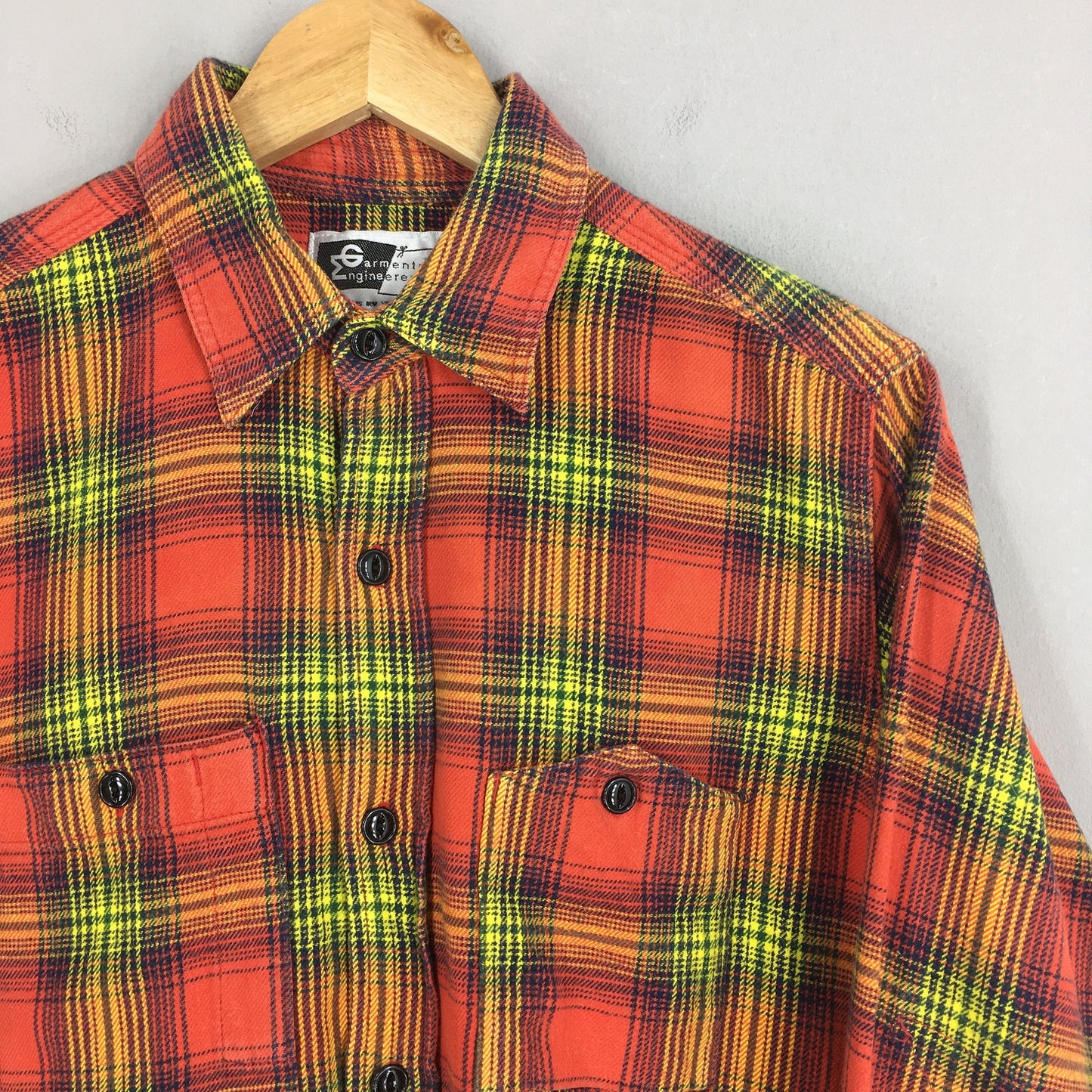 Engineered Garments Japan Plaid Shadow Flannel Shirt Small