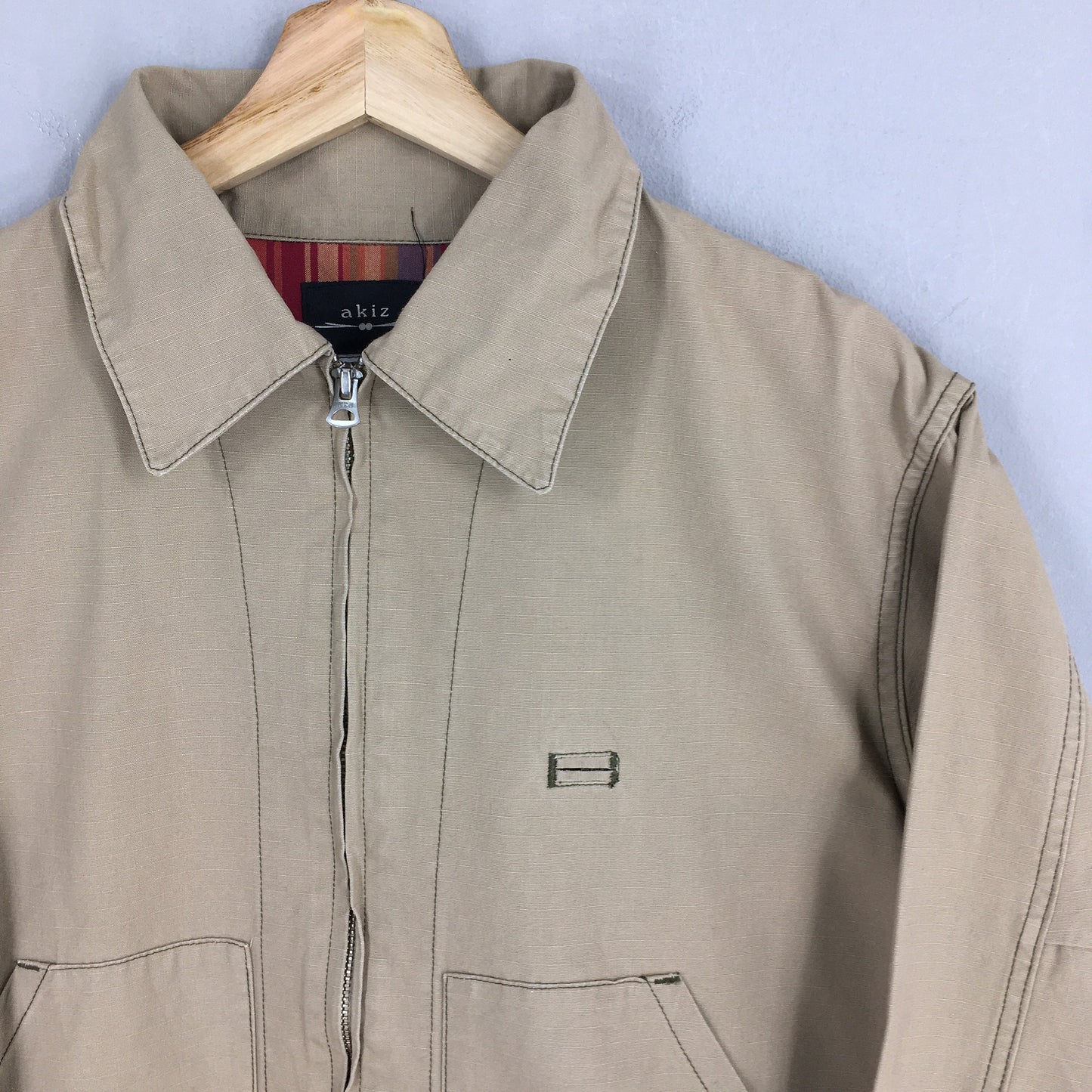 Post Overall Worker Beige Jacket Large