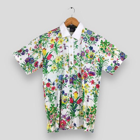 Jean Michel Floral Buttons Shirt Small