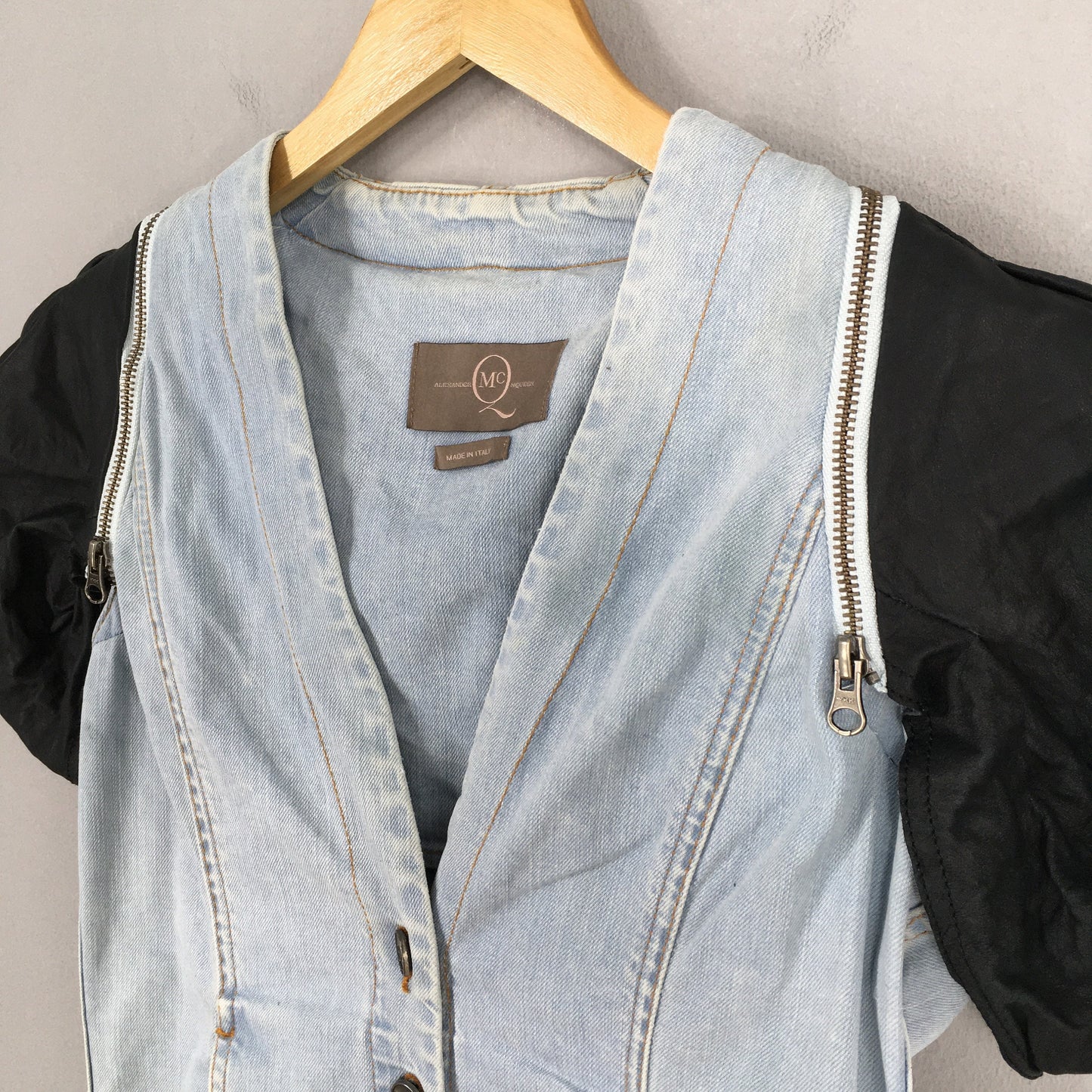 Alexander Mcqueen Denim Vest Ladies Jacket XSmall