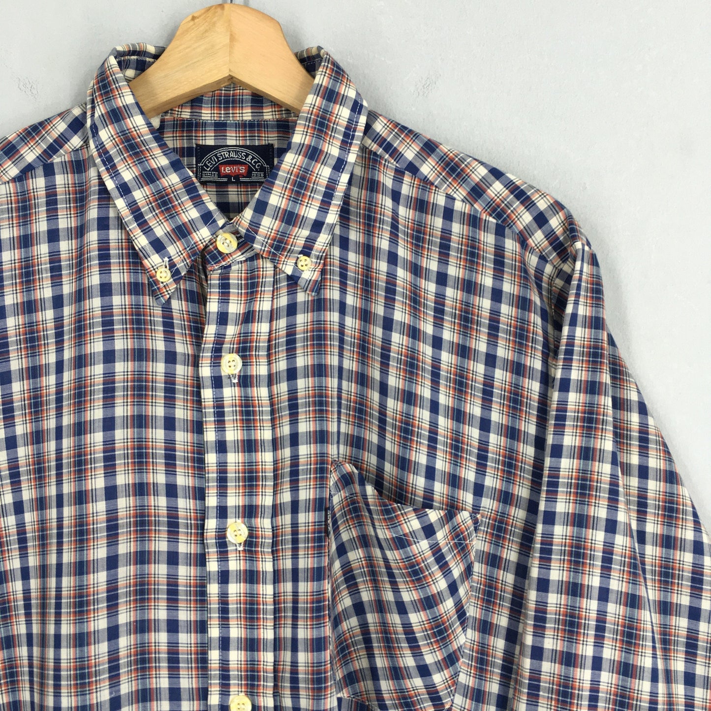 Levis Strauss Checkered Flannel Shirt Large