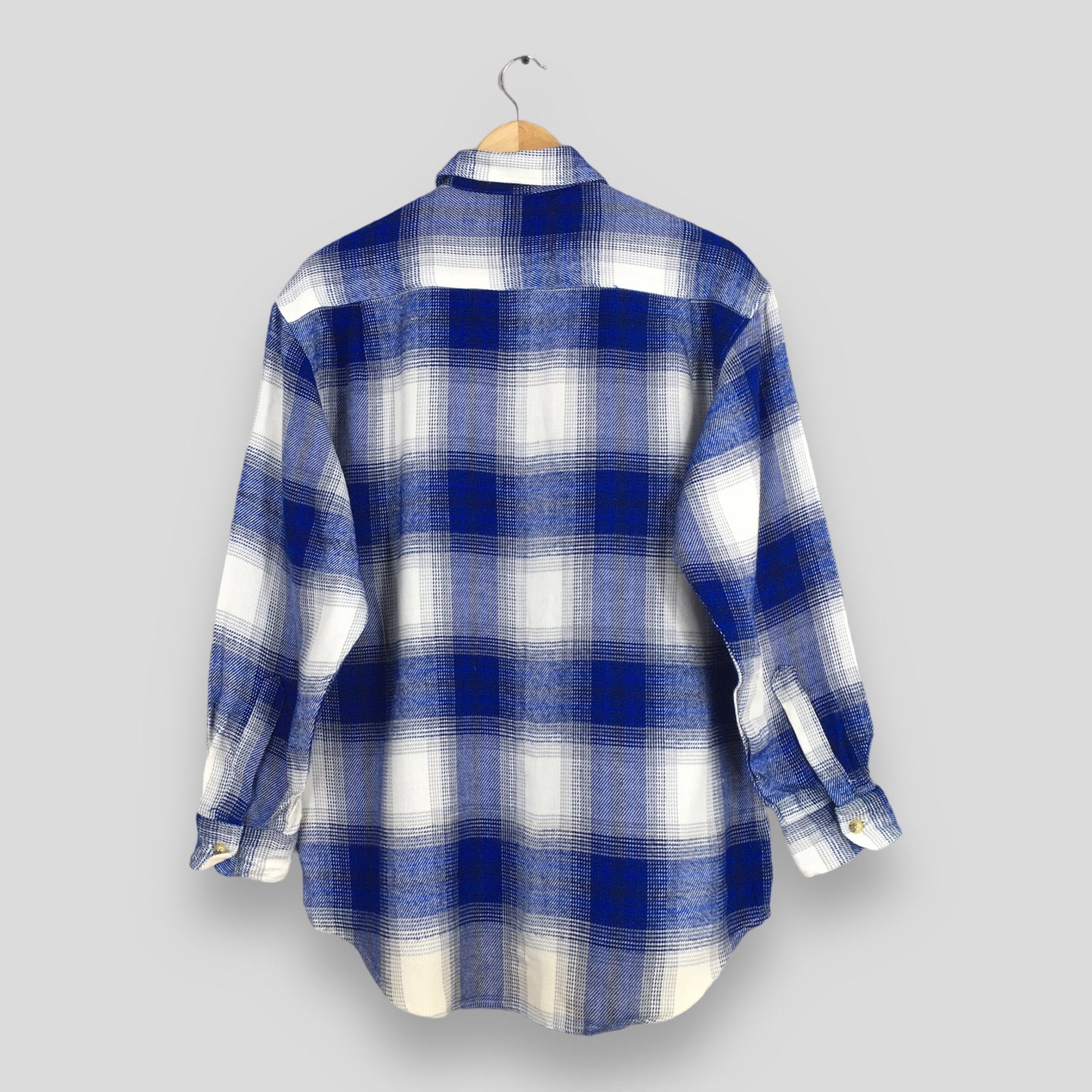 Plaid Shadow Tartan Checkered Flannel Shirt Medium