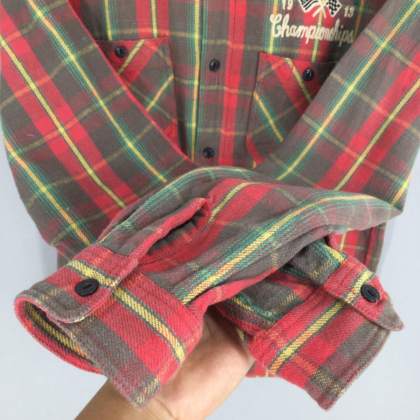 Schott Rancher Multicolor Plaid Flannel Shirt Medium