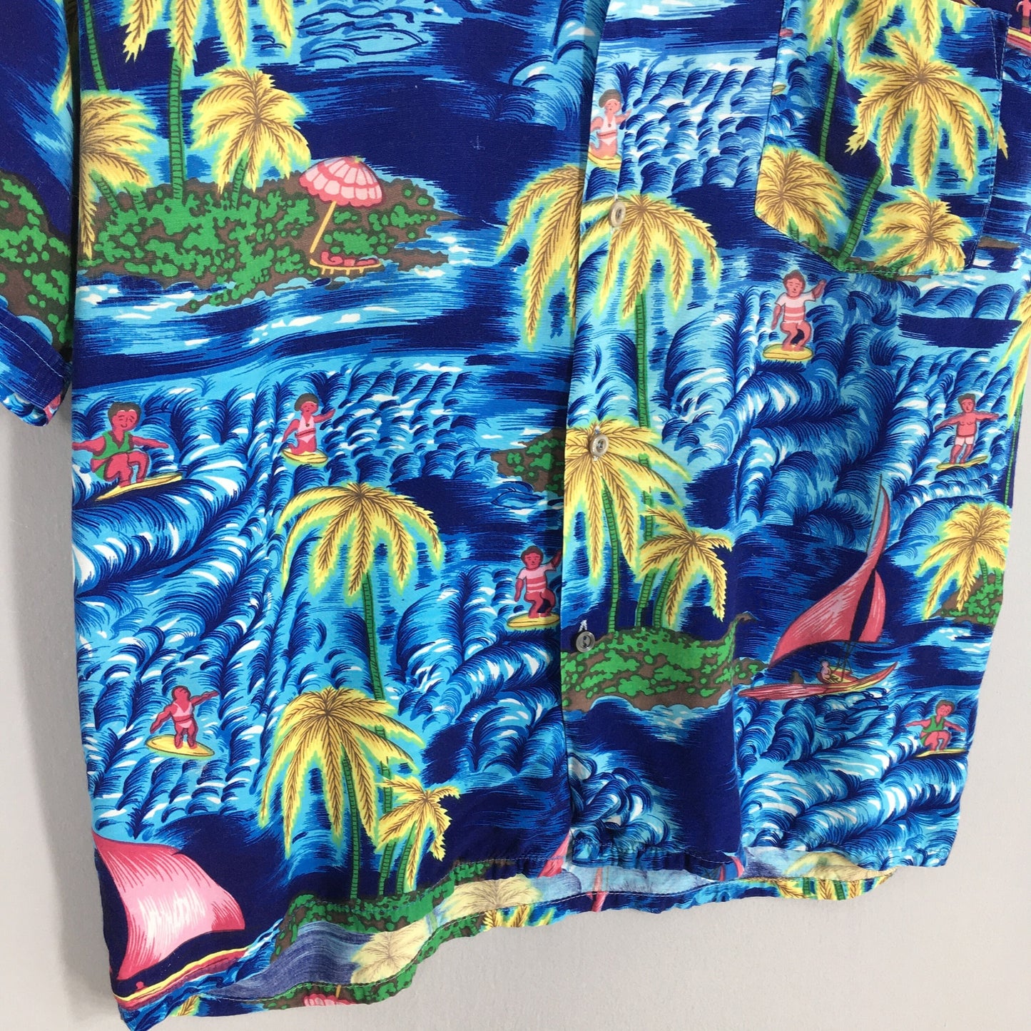 Vintage Hawaiian Palm Tree Tropical Shirt Small