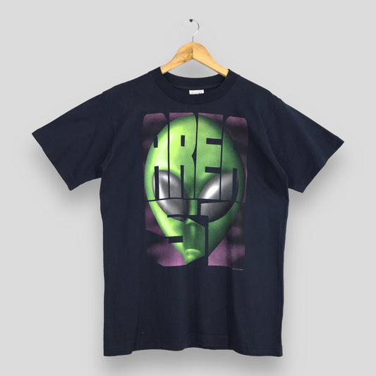 Alien Head Area 51 Black T shirt Medium