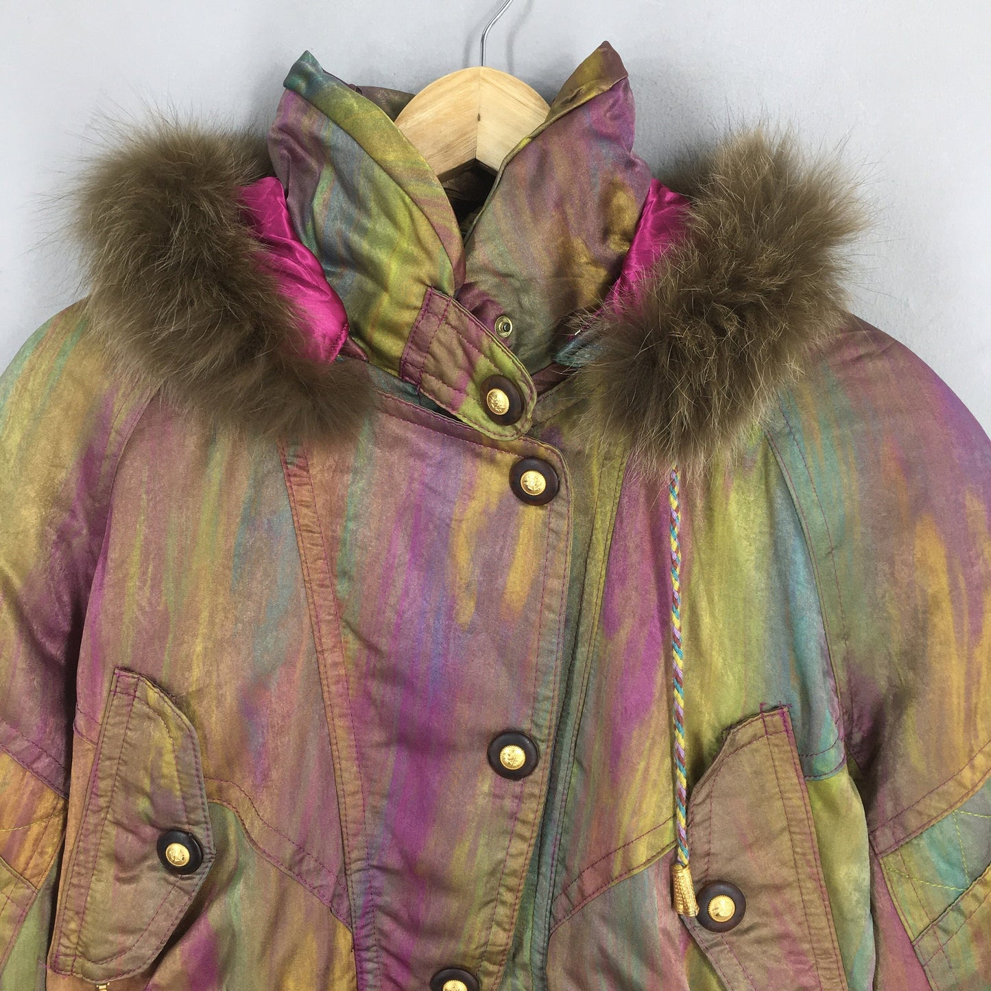 Evanova Multicolor Retro Ski Jacket Small