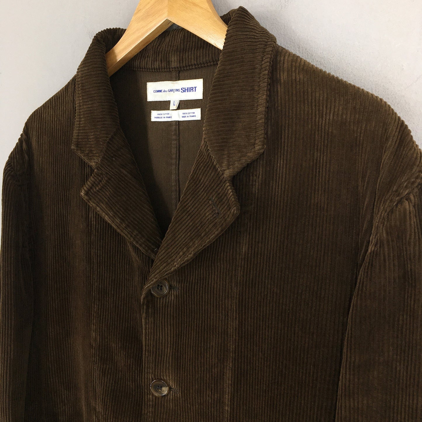 Comme Des Garcons Homme Brown Corduroy Jacket Large