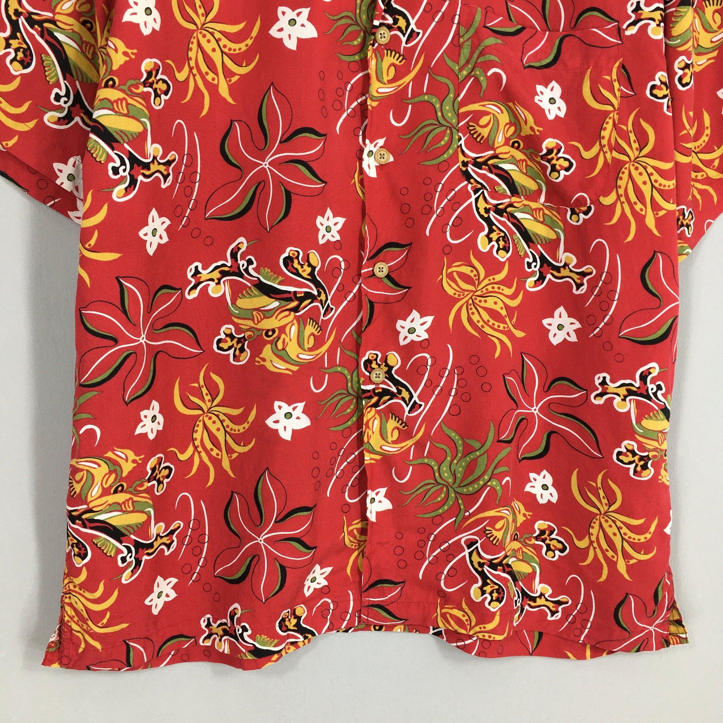 Vintage 80s Hawaii Aloha Sea Life Rayon Shirt Large