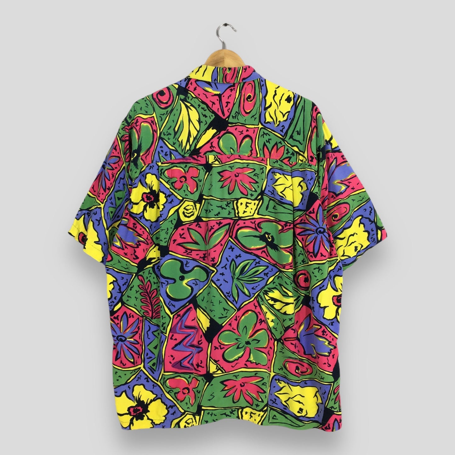 Hawaiian Abstract Rayon Shirt XLarge