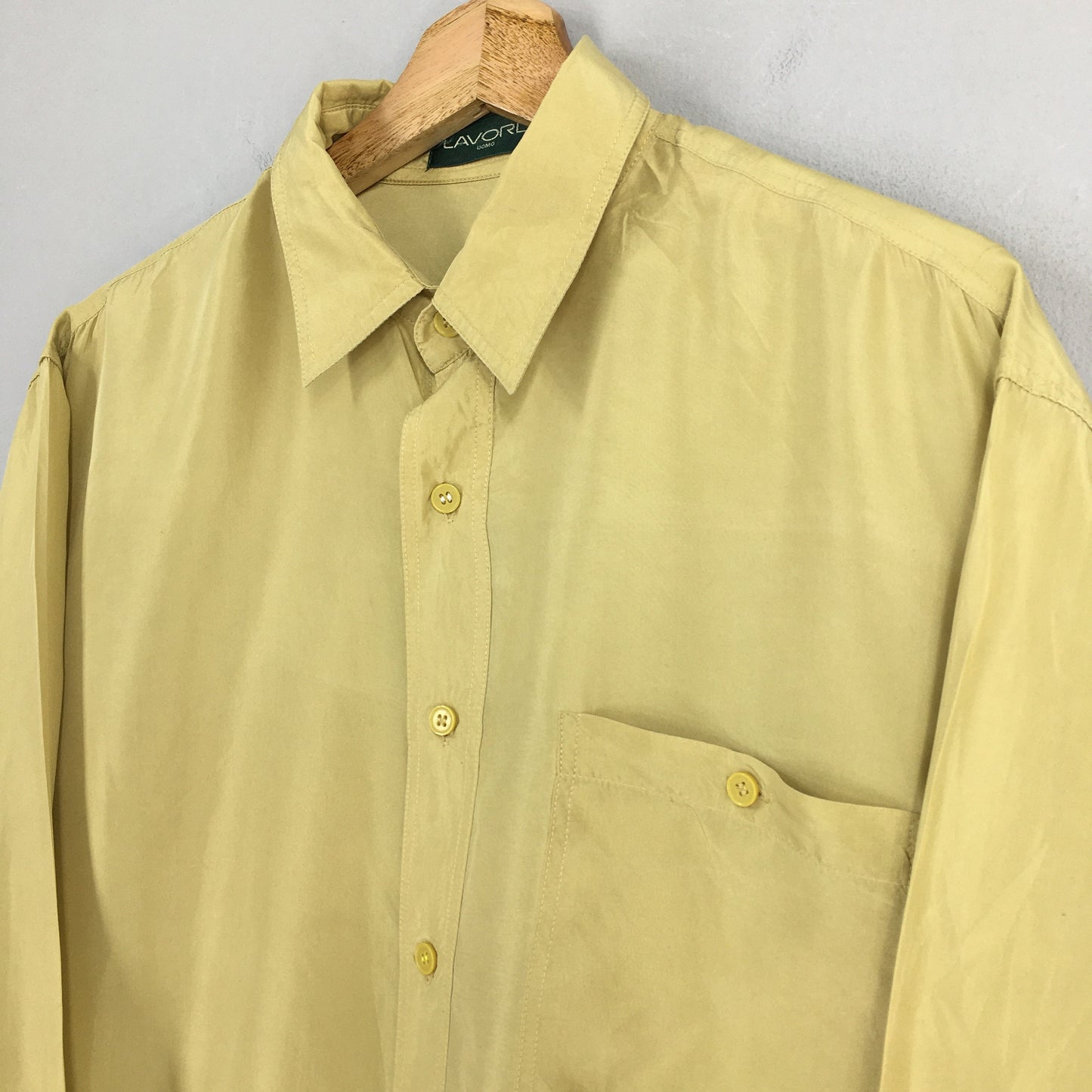 Lavord Uomo Plain Silk Shirt Medium