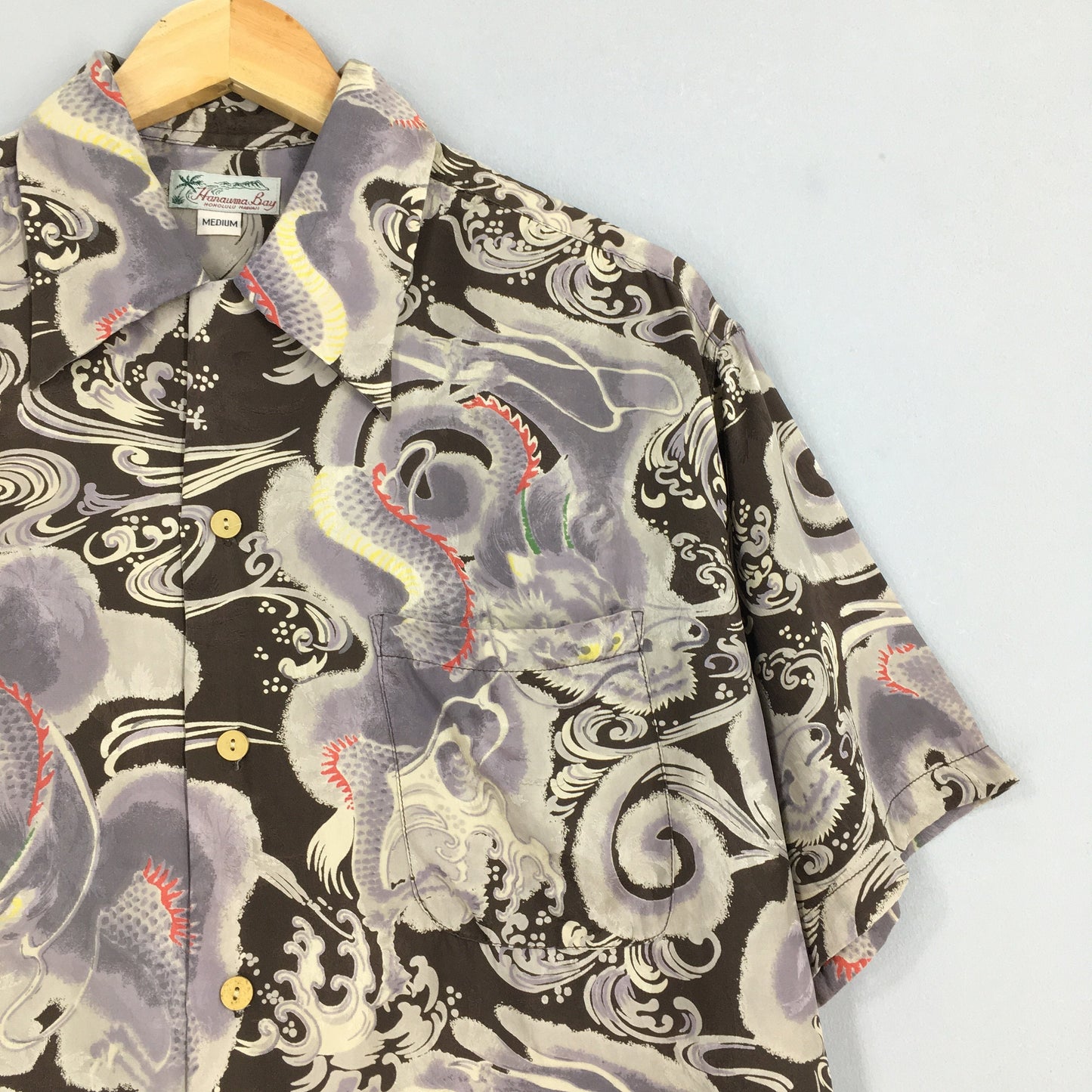 Rockabilly Hawaiian Dragon Shirt Medium