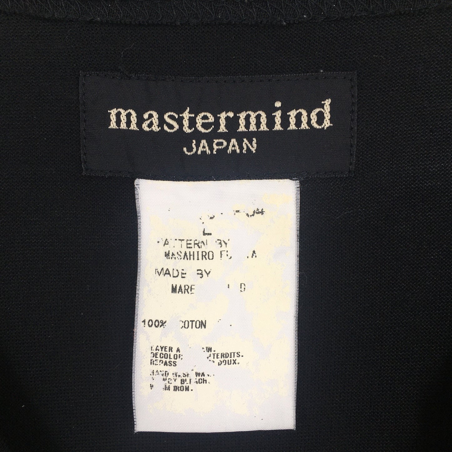 Mastermind Japan Black Distressed Longsleeve T shirt Medium