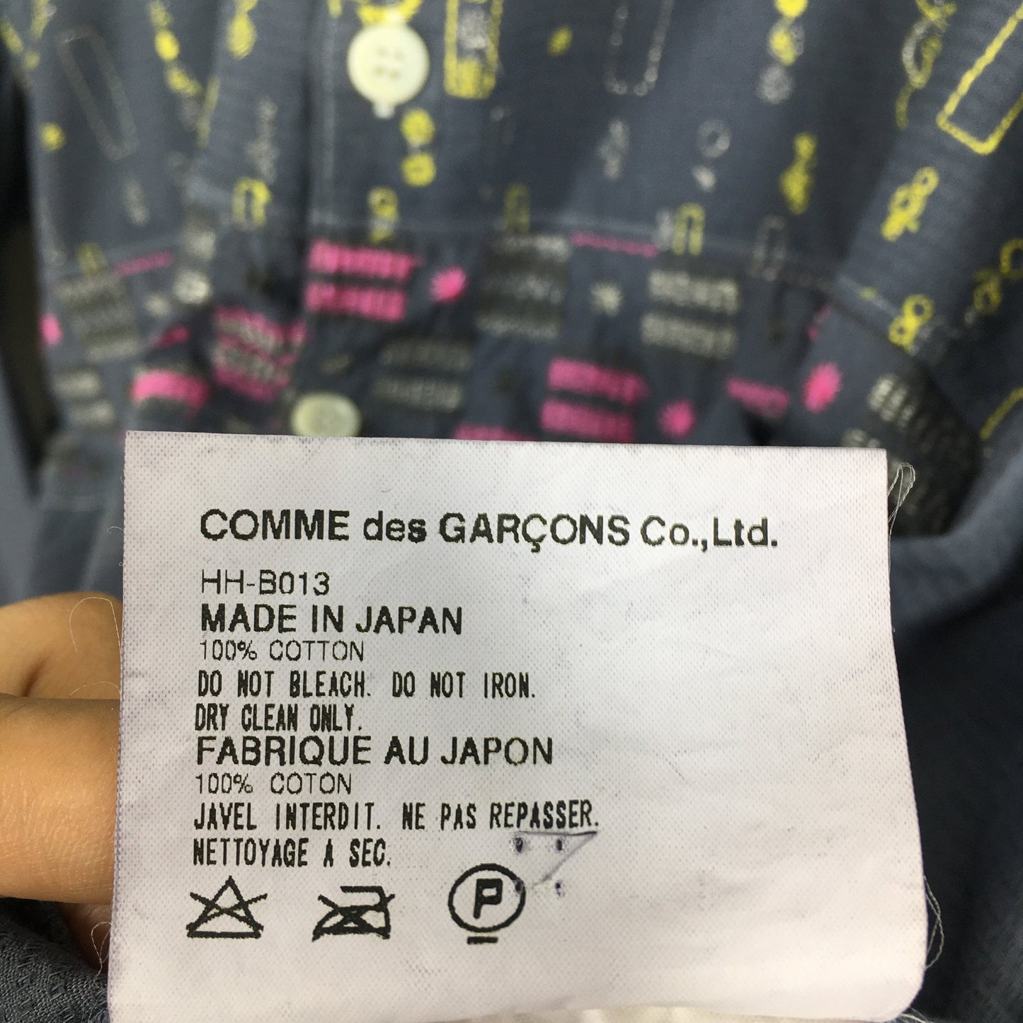 Comme Des Garcons Homme Gray Oxfords Shirt Casual Medium