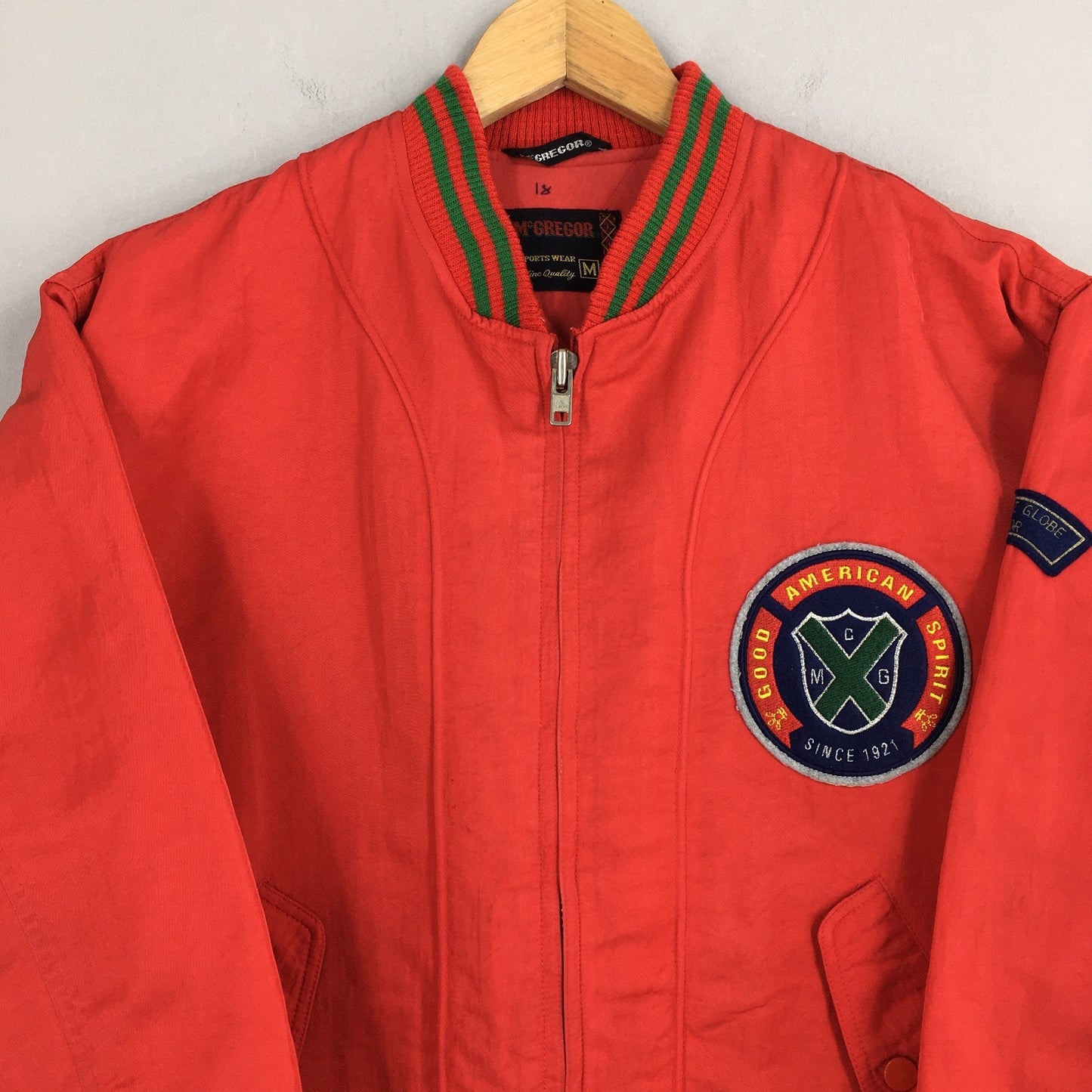 Mcgregor Cup Red Bomber Varsity Jacket Medium