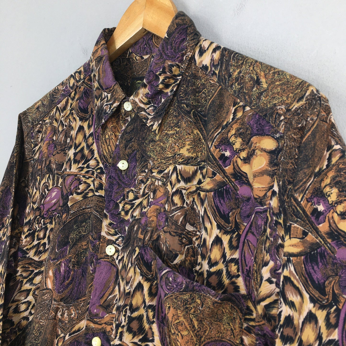 Tiger Leopard Patterned Shirt Large