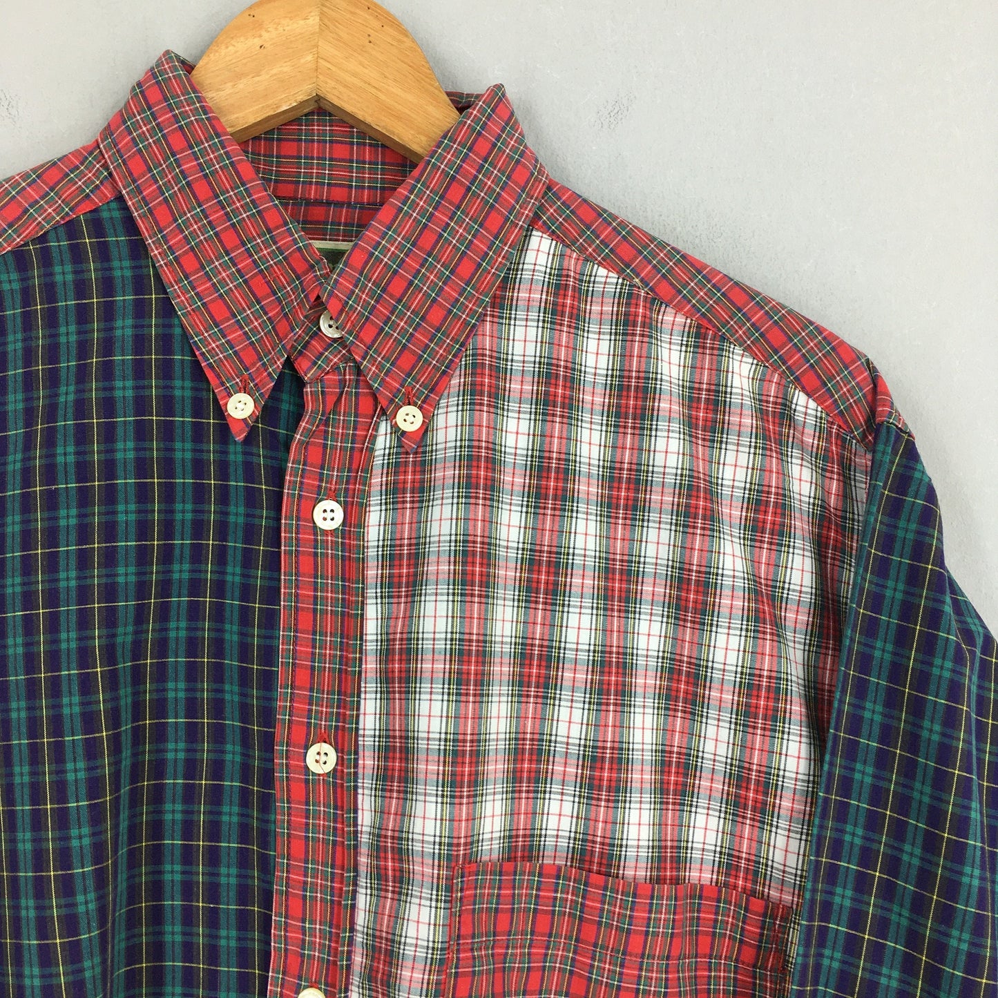 Patchwork Flannel Shirt Medium