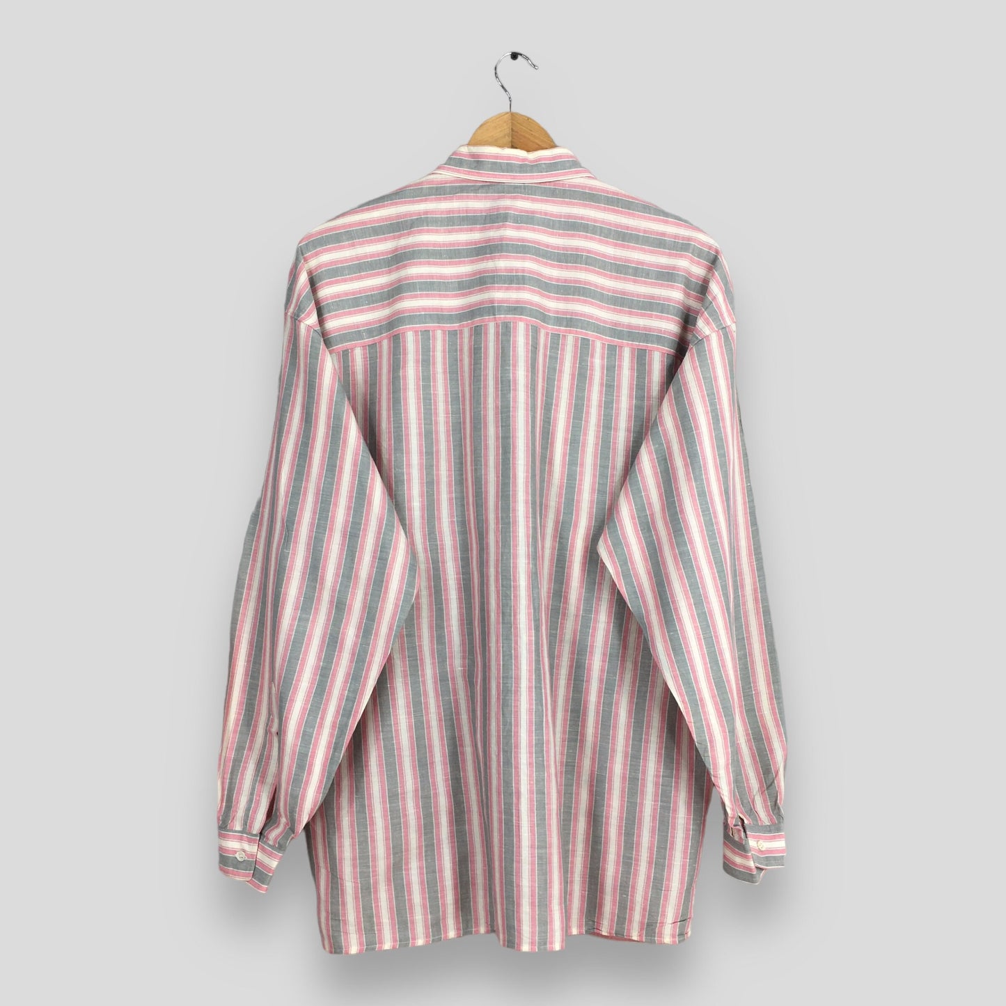 Mila Schon Stripes Flannel Linen Shirt Medium