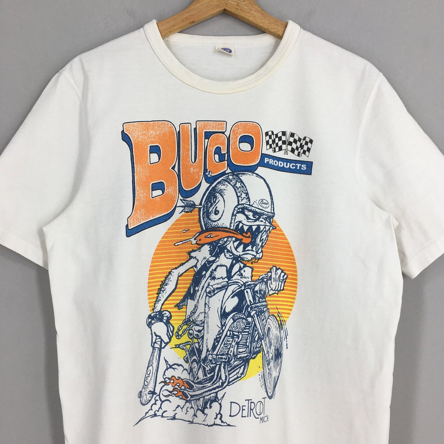 Buco Real Mccoy's Japan Detroit White T shirt Large