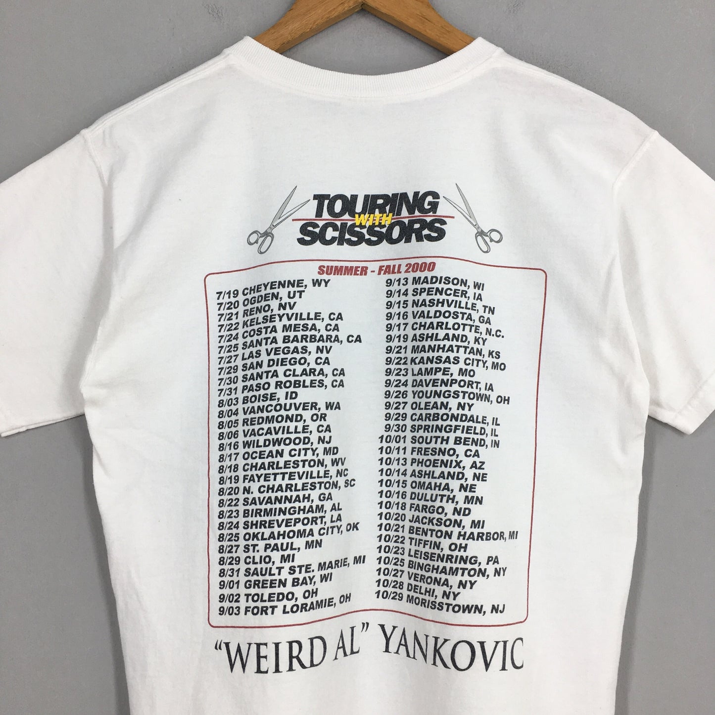 Weird Al Yankovic Touring Scissors Tshirt Medium