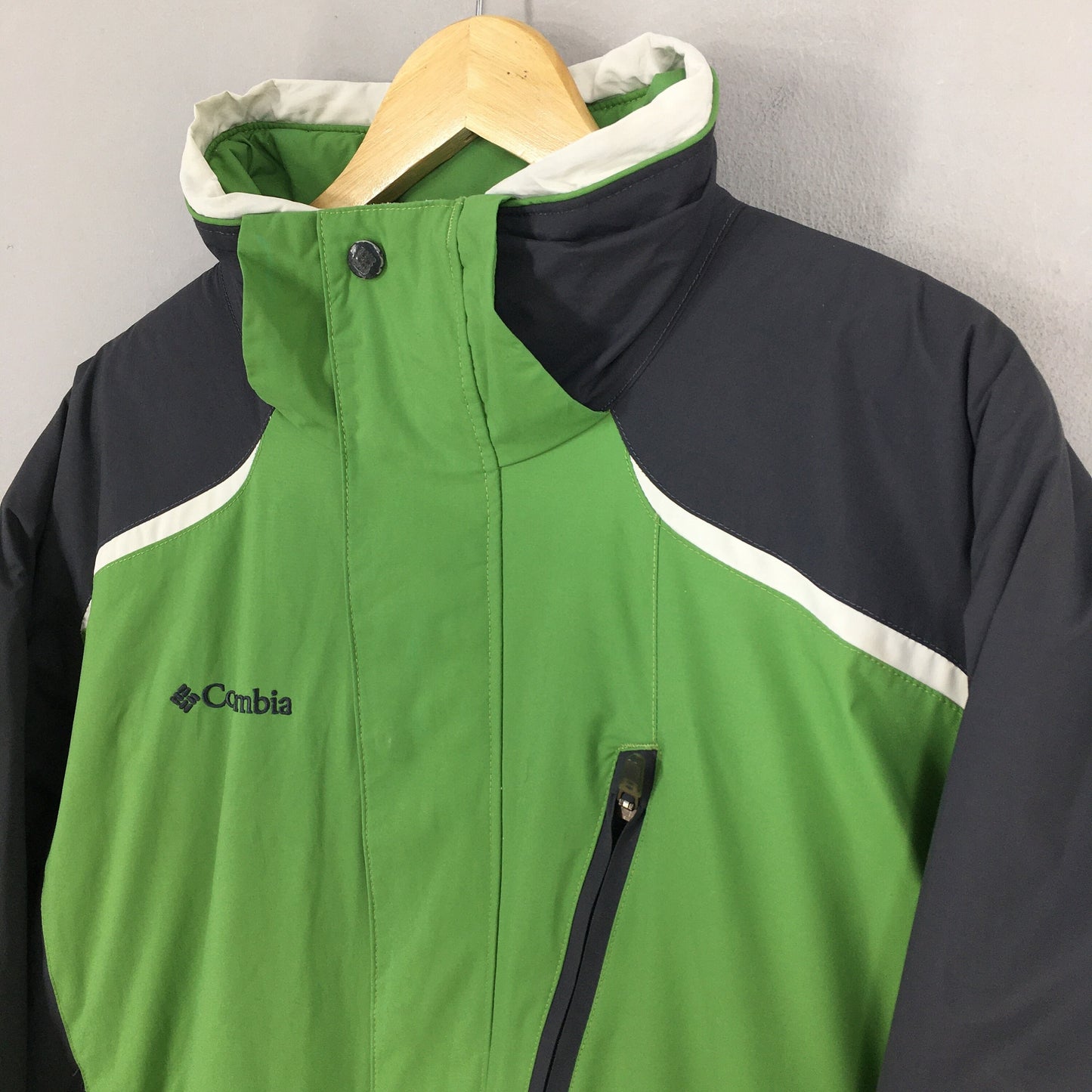 Columbia Windbreaker Green Jacket Large