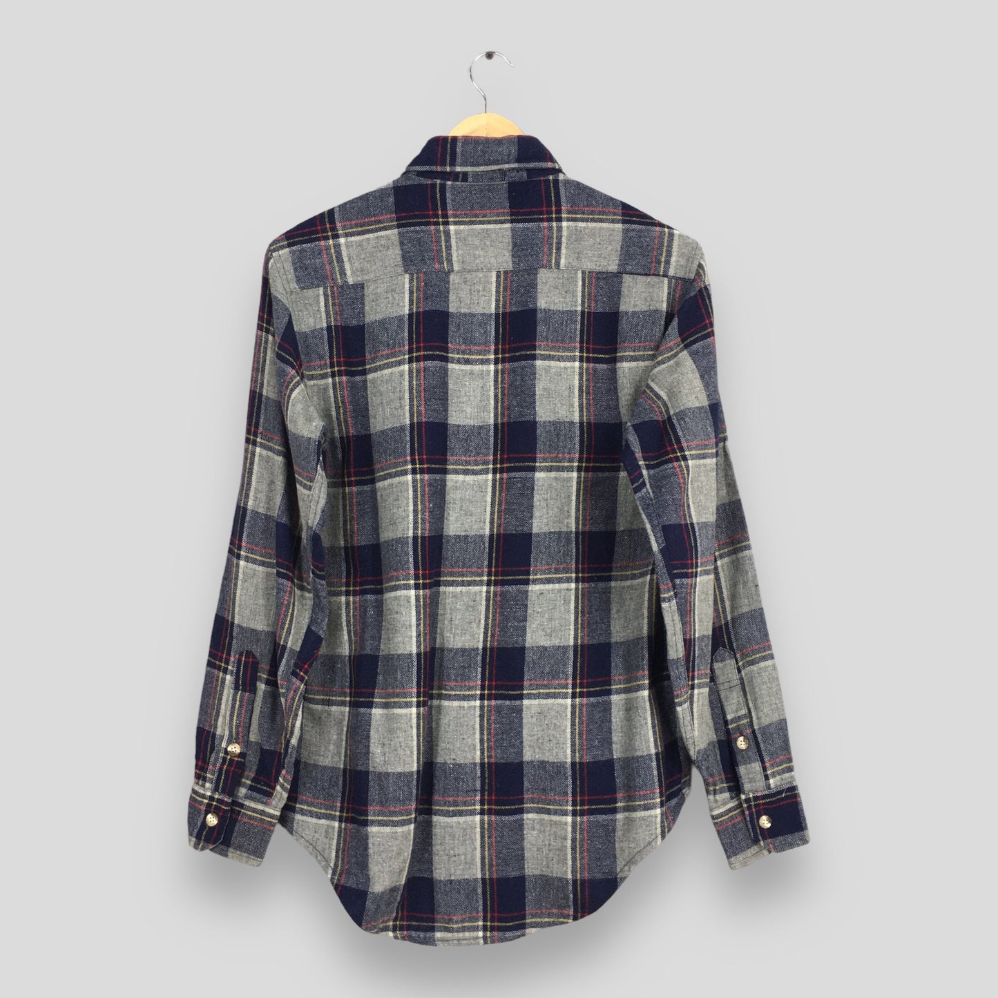 Outdoor Exchange Plaid Shadow Multicolor Wool Flannel Shirt Small