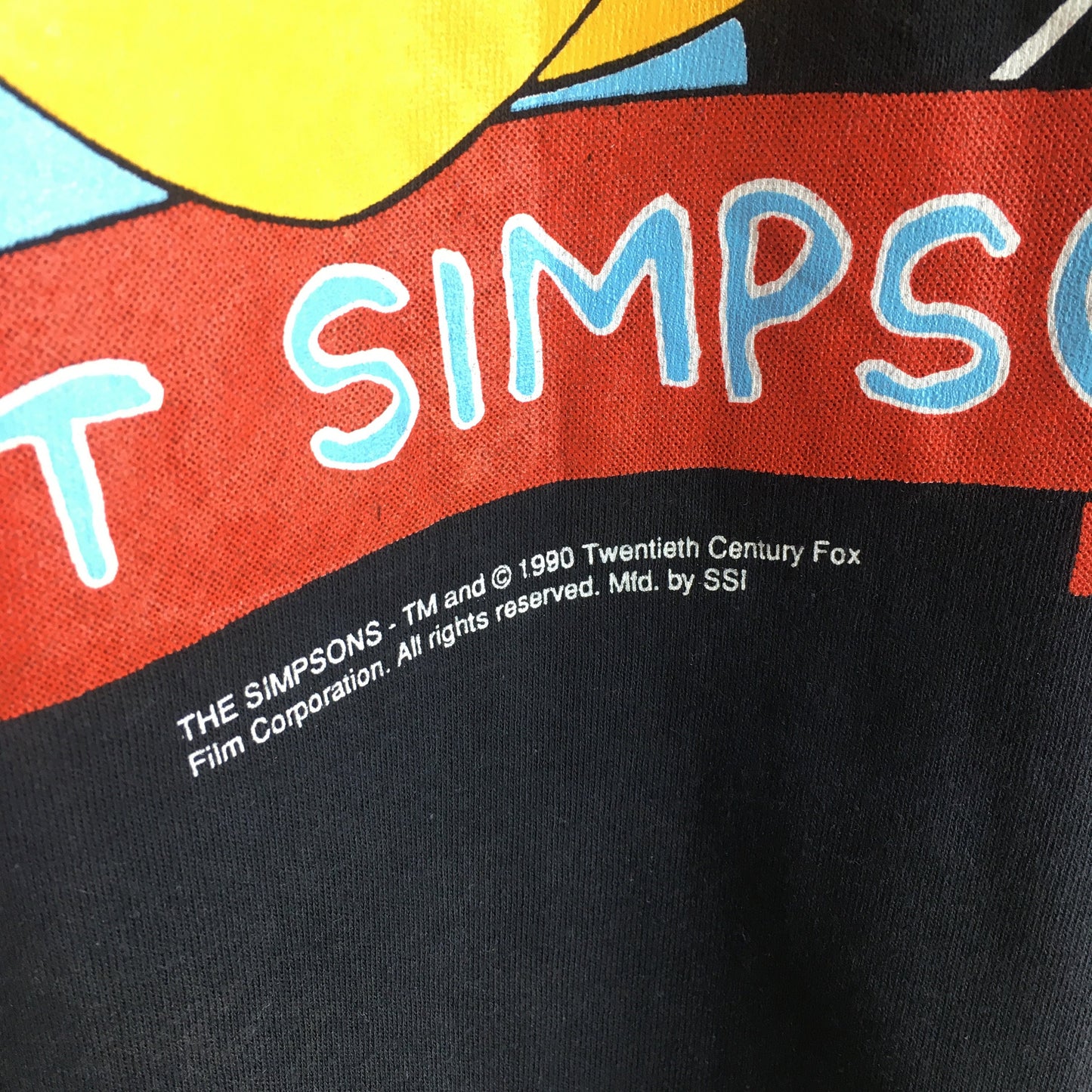 Bart Simpson Cartoon Black Tshirt Small