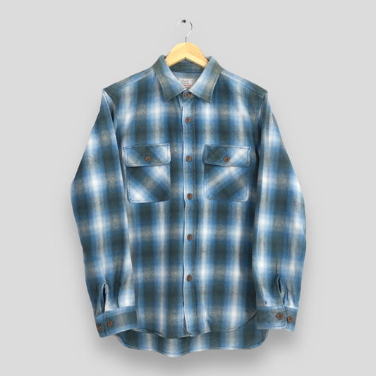 Avirex Usa Plaid Shadow Checkered Flannel Shirt Large