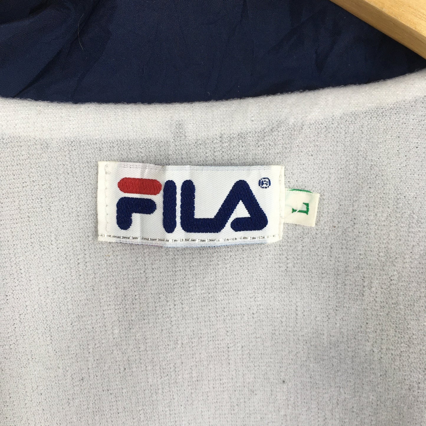 Fila Sports Blue Windbreaker Jacket Large