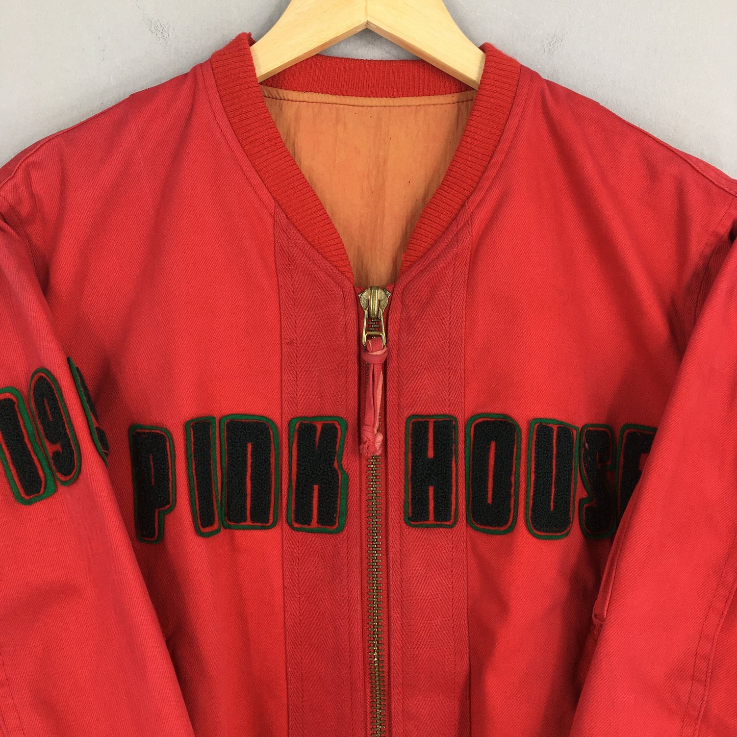 Pink House Japan Red Bomber Jacket Large