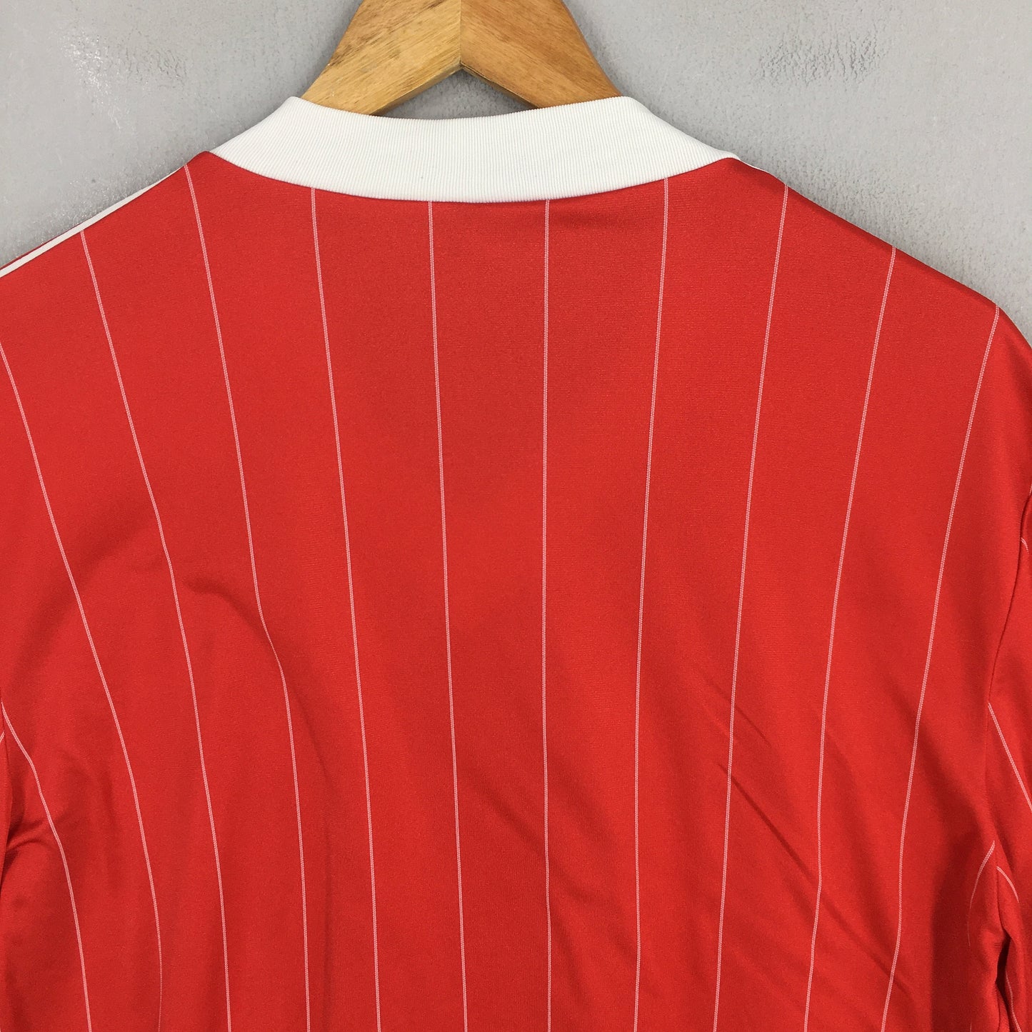 Vintage 80s Adidas Trefoil Red Stripes Jersey Medium