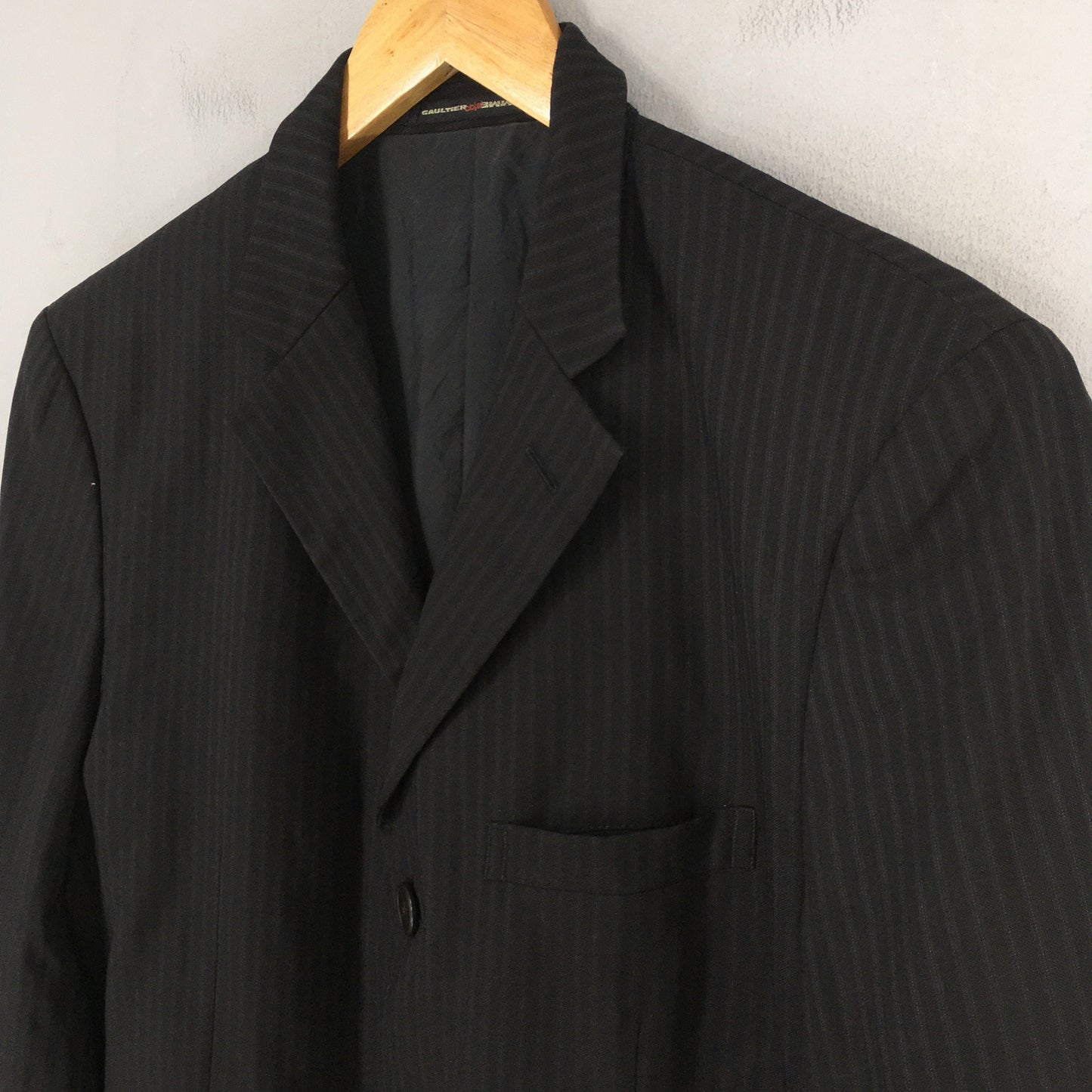 Gaultier Homme Object Black Stripes Blazer Casual Jacket Medium