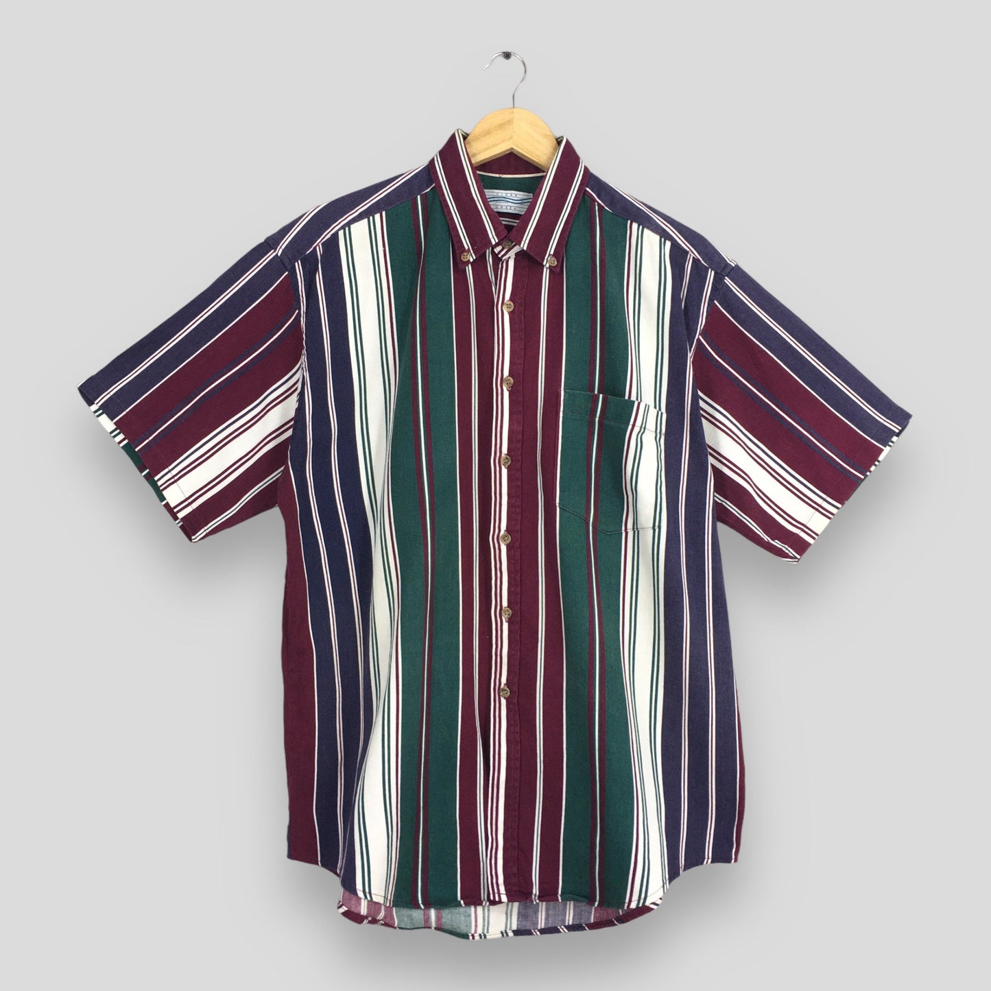 Multicolor Stripes Flannel Shirt Large