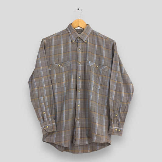 Ysl Yves Saint Laurent Plaid Flannel Shirt Small