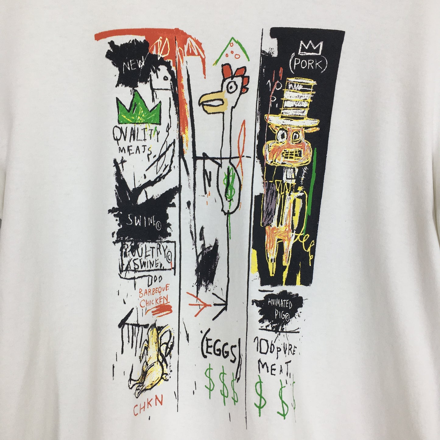 Jean-Michel Basquiat Quality Meats for the Public 1982 Art Tshirt XLarge