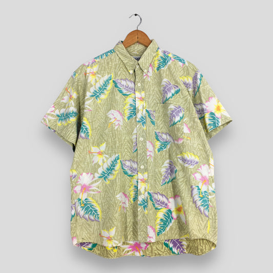 Vintage 90s Leaves Hawaii Aloha Shirts Large