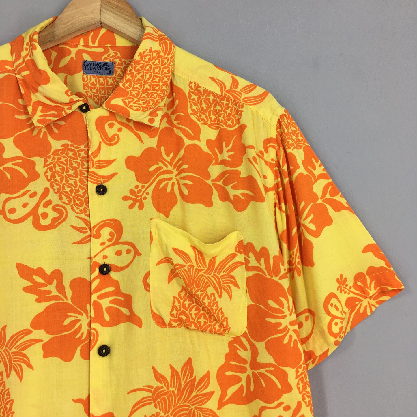 Aloha Surfing Hawaiian Hibiscus Flower Shirt Large