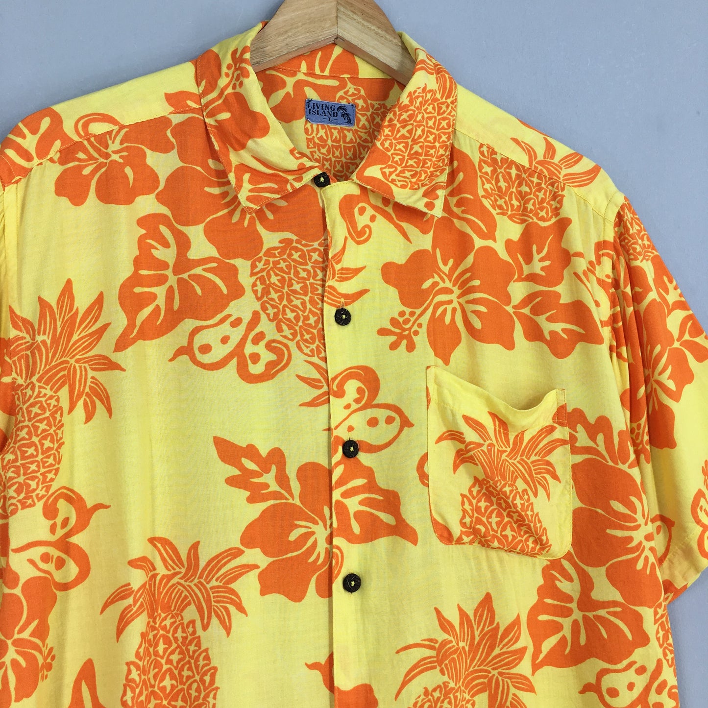 Aloha Surfing Hawaiian Hibiscus Flower Shirt Large