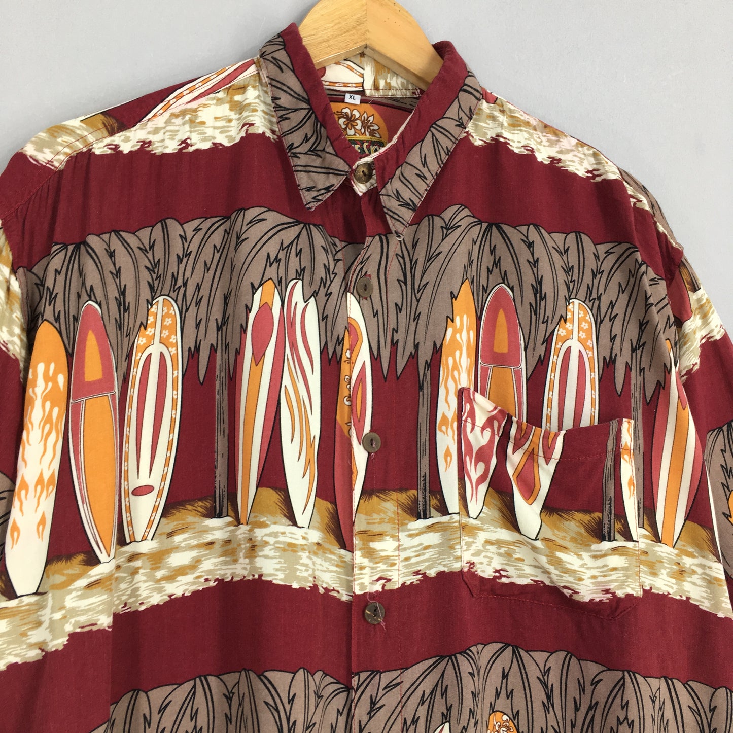 Vintage Hawaiian Aloha Surfboard Shirts XLarge