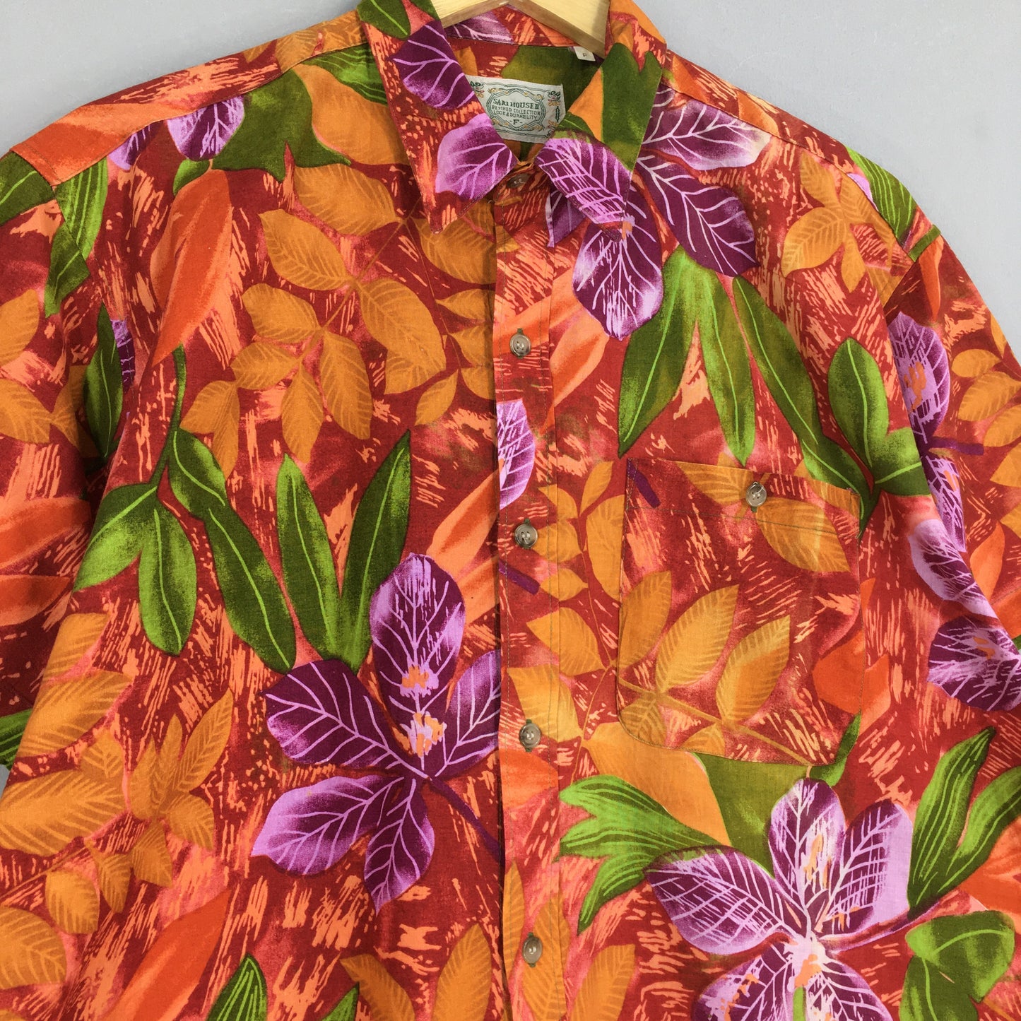 Vintage 90s Leaves Hawaii Aloha Shirts Medium