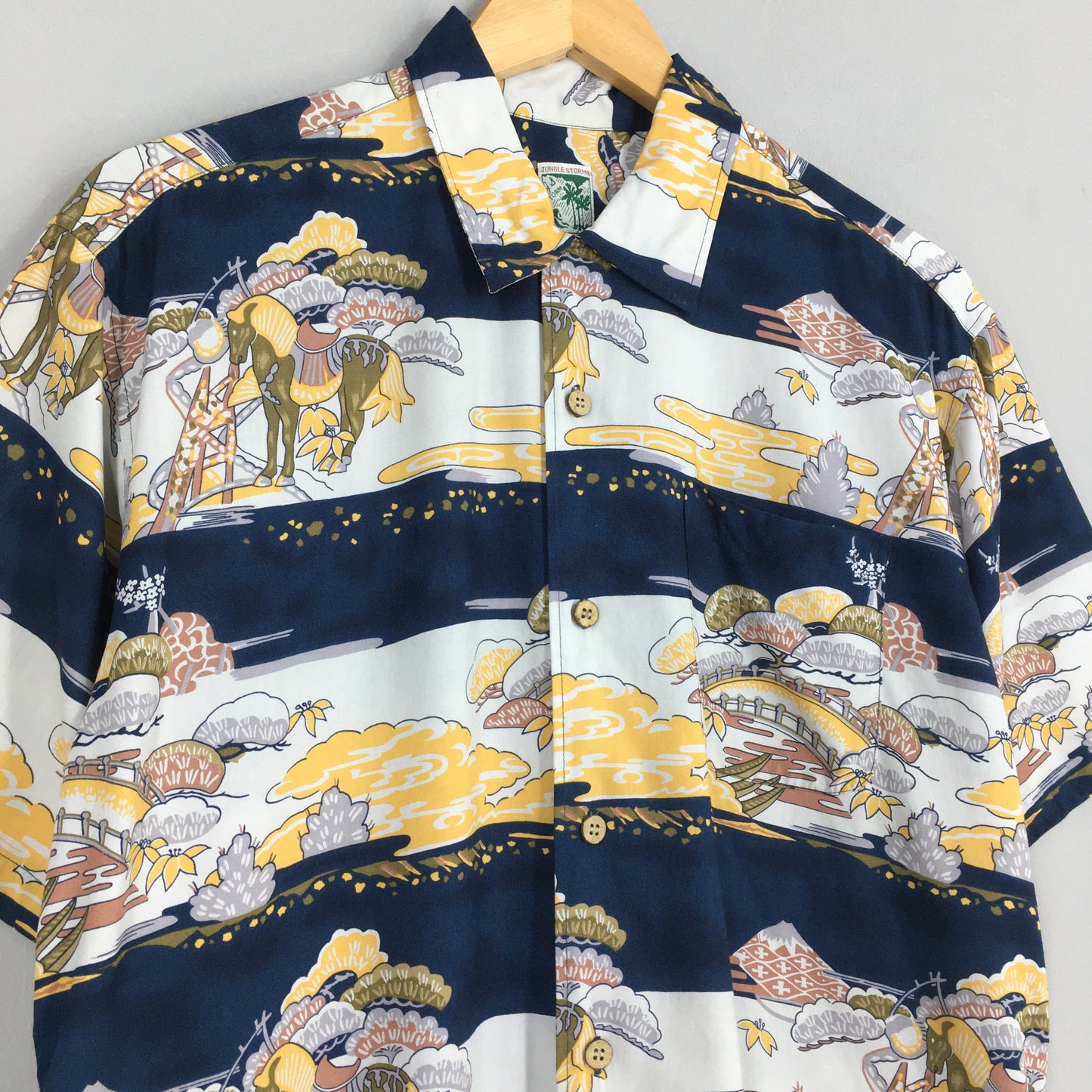 Vintage Hawaiian Aloha Japanese Couture Shirt Medium