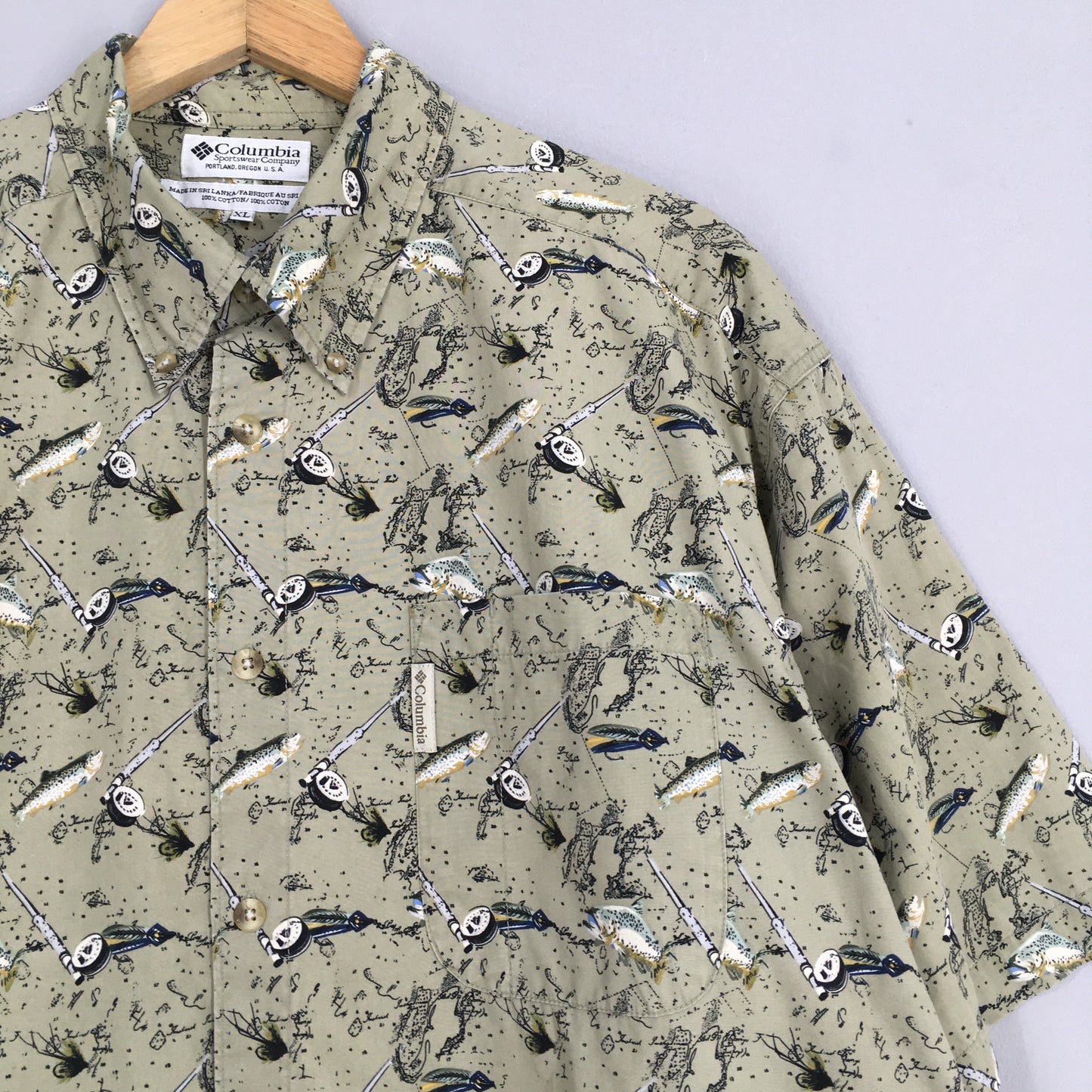 Vintage Columbia Hawaiian Shirt XLarge