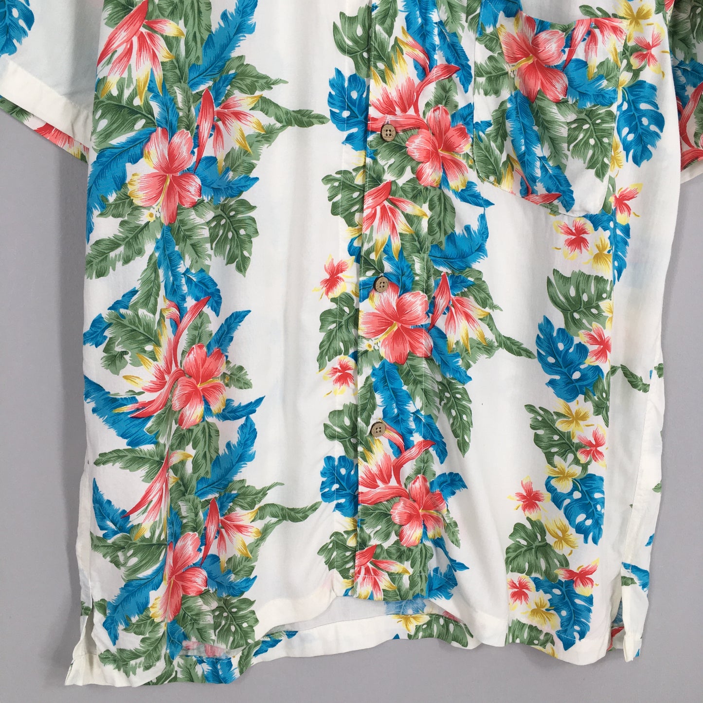 Vintage Hawaii Aloha Floral Hibiscus Shirt Large