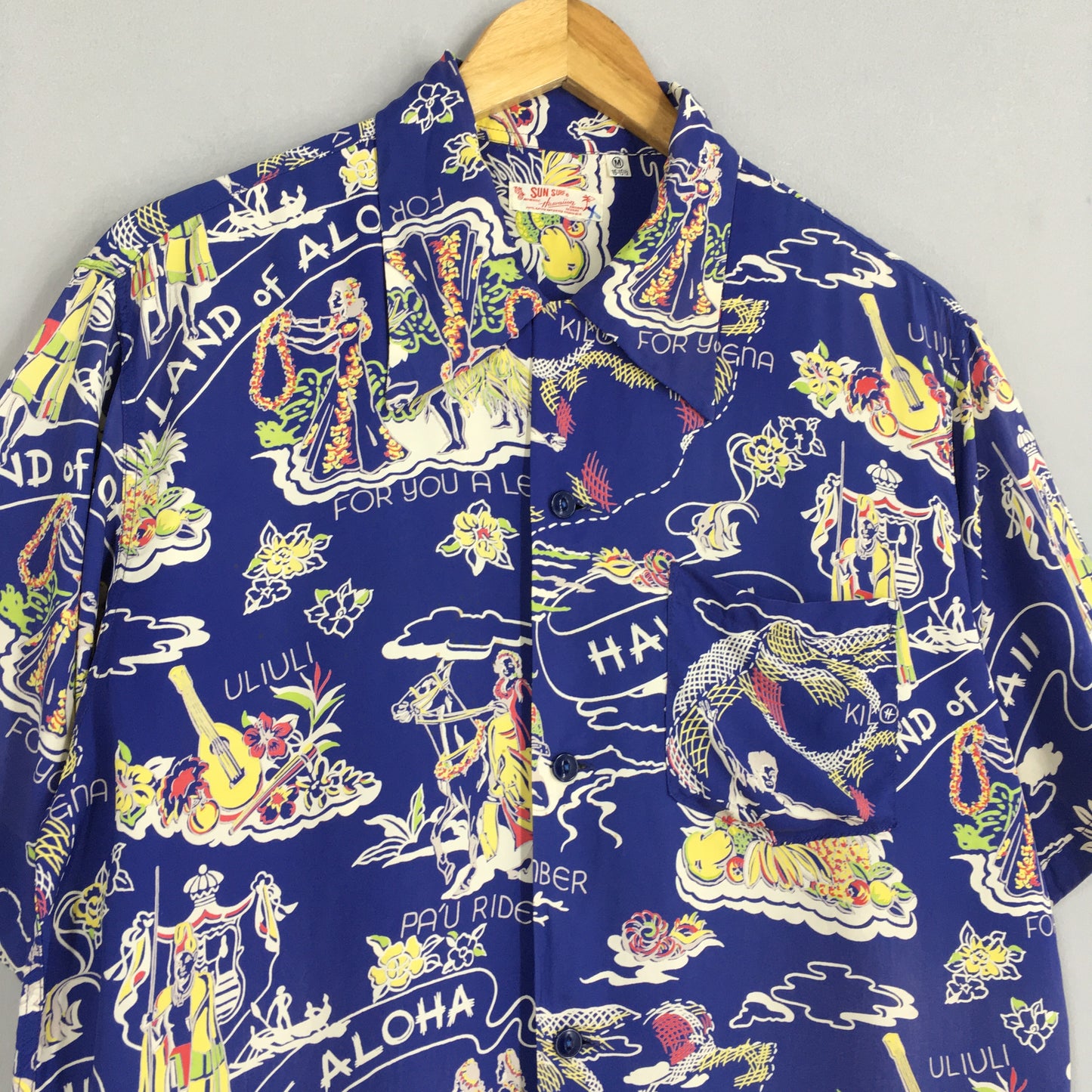 Vintage Sun Surf Land Of Aloha Japanese Rayon Shirt Medium