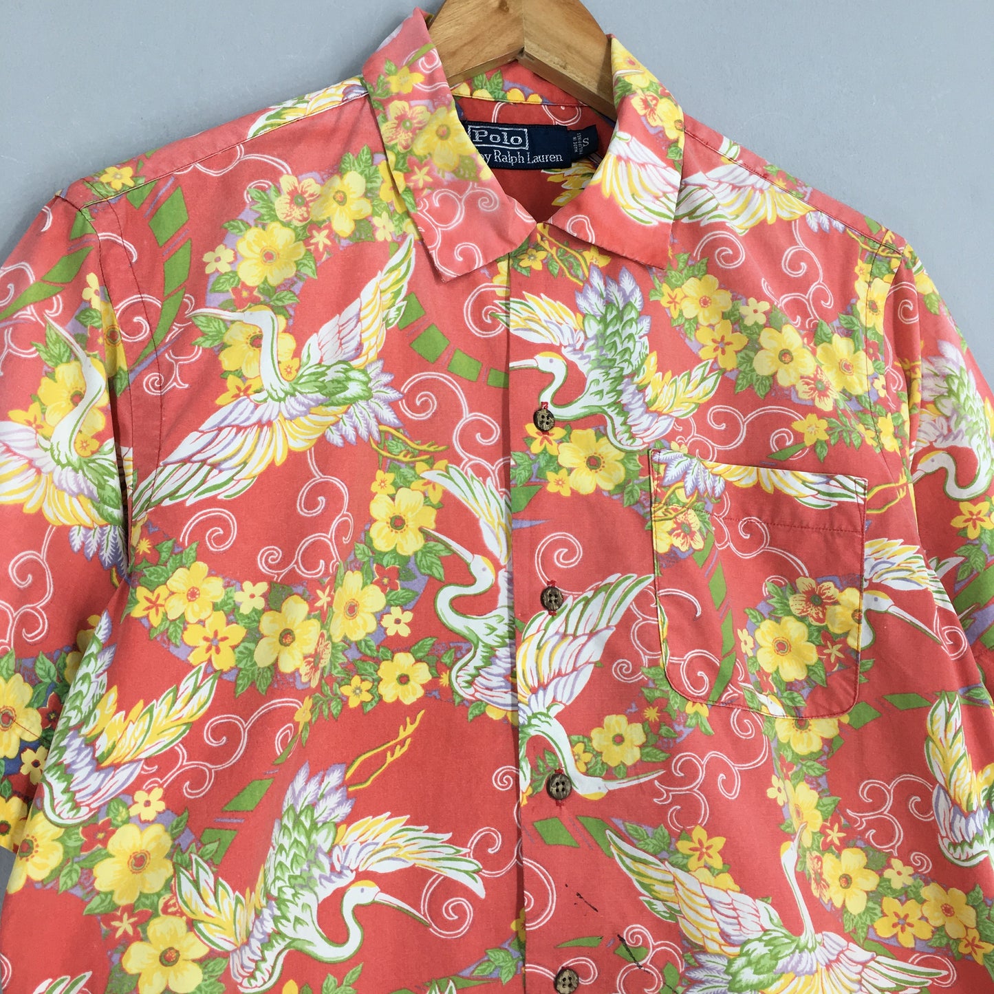 Vintage Polo Ralph Lauren Floral Hawaiian Shirt Small