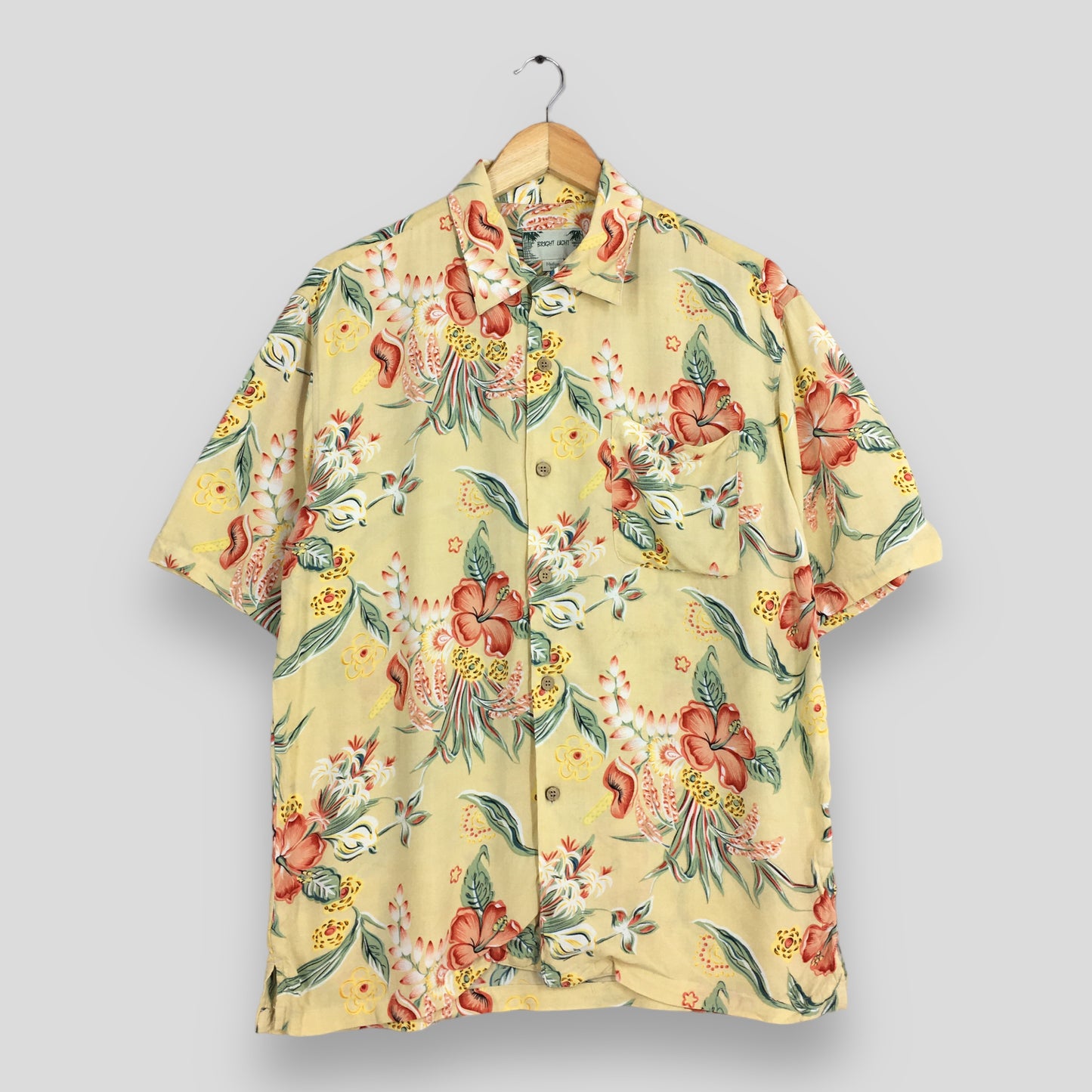 Vintage Hawaiian Hibiscus Flower Tropical Hawaii Shirt Medium