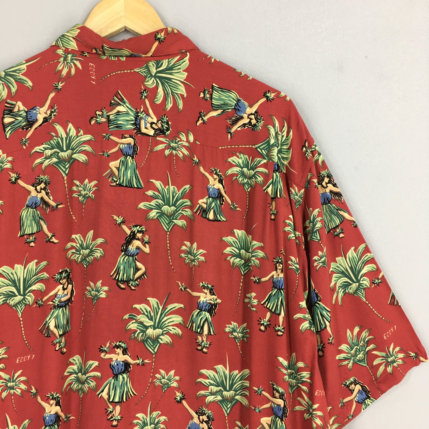 Hawaii Reyn Spooner Aloha Hula Girl Rayon Shirt Men XXLarge