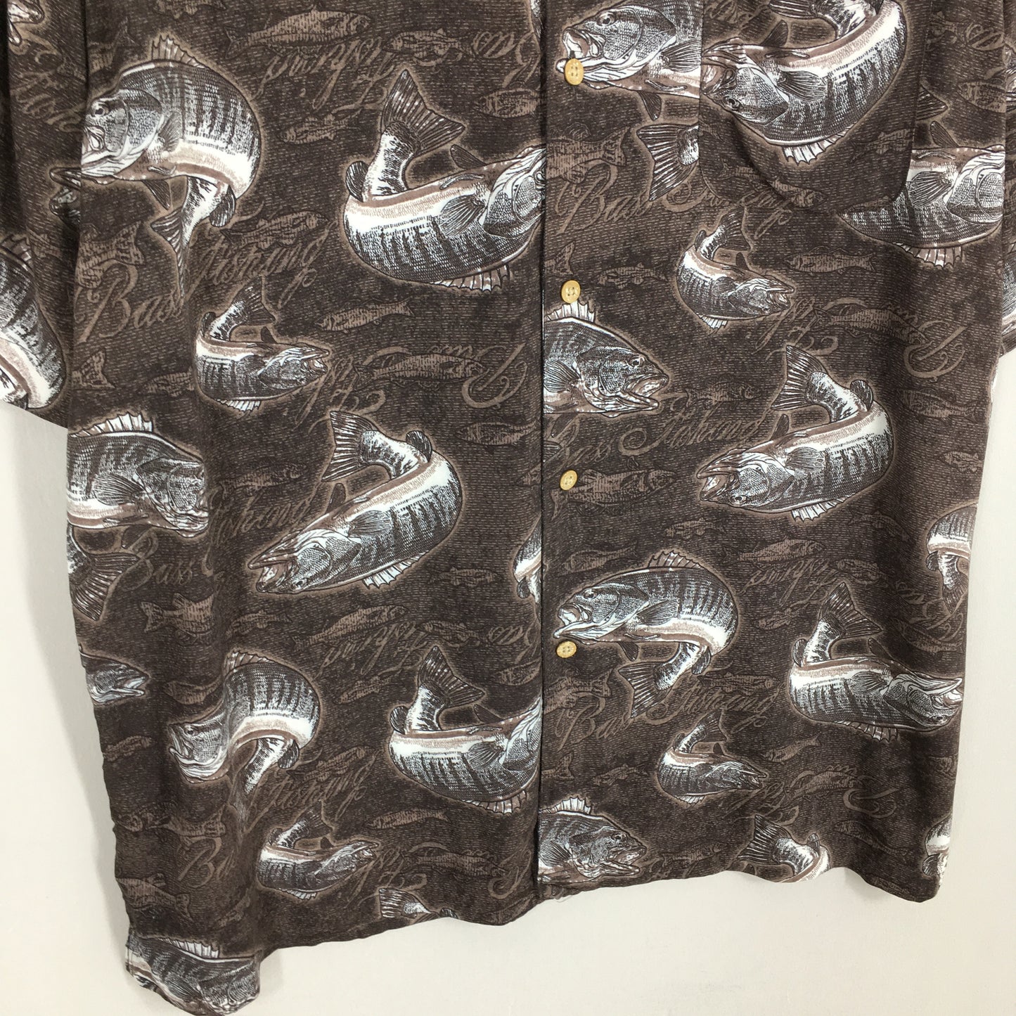 Vintage Puritan Fish Hawaiian Rayon Shirt Large